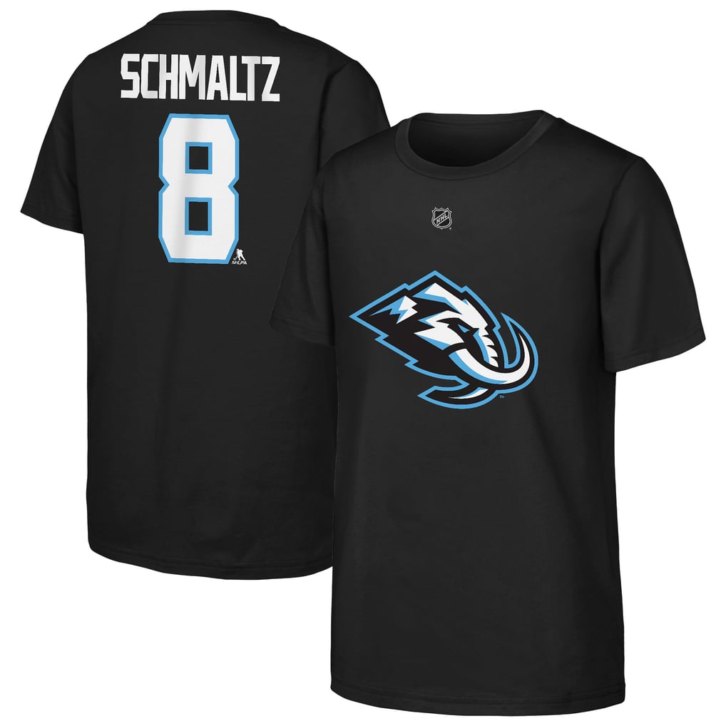 T-shirt noir avec nom et numéro Outerstuff pour jeunes Utah Mammoth Nick Schmaltz