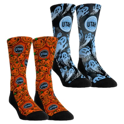  Utah Mammoth Rock Em Youth Halloween Crew Socks 2-Pack Set - Orange