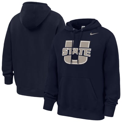 Utah State Aggies Nike Club Fleece Hoodie - Navy