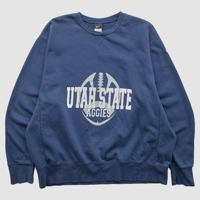 Utah State Aggies Nike 2010s Pullover Sweatshirt - Navy - XL by Fanatics Real Vintage