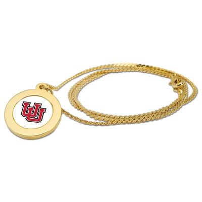 Utah Utes Pendant Necklace - Gold