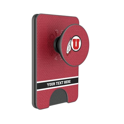 Utah Utes Keyscaper Personalized Endzone Solid PopSockets Magnetic Wallet