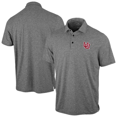 Utah Utes Antigua Static Polo - Heather Black