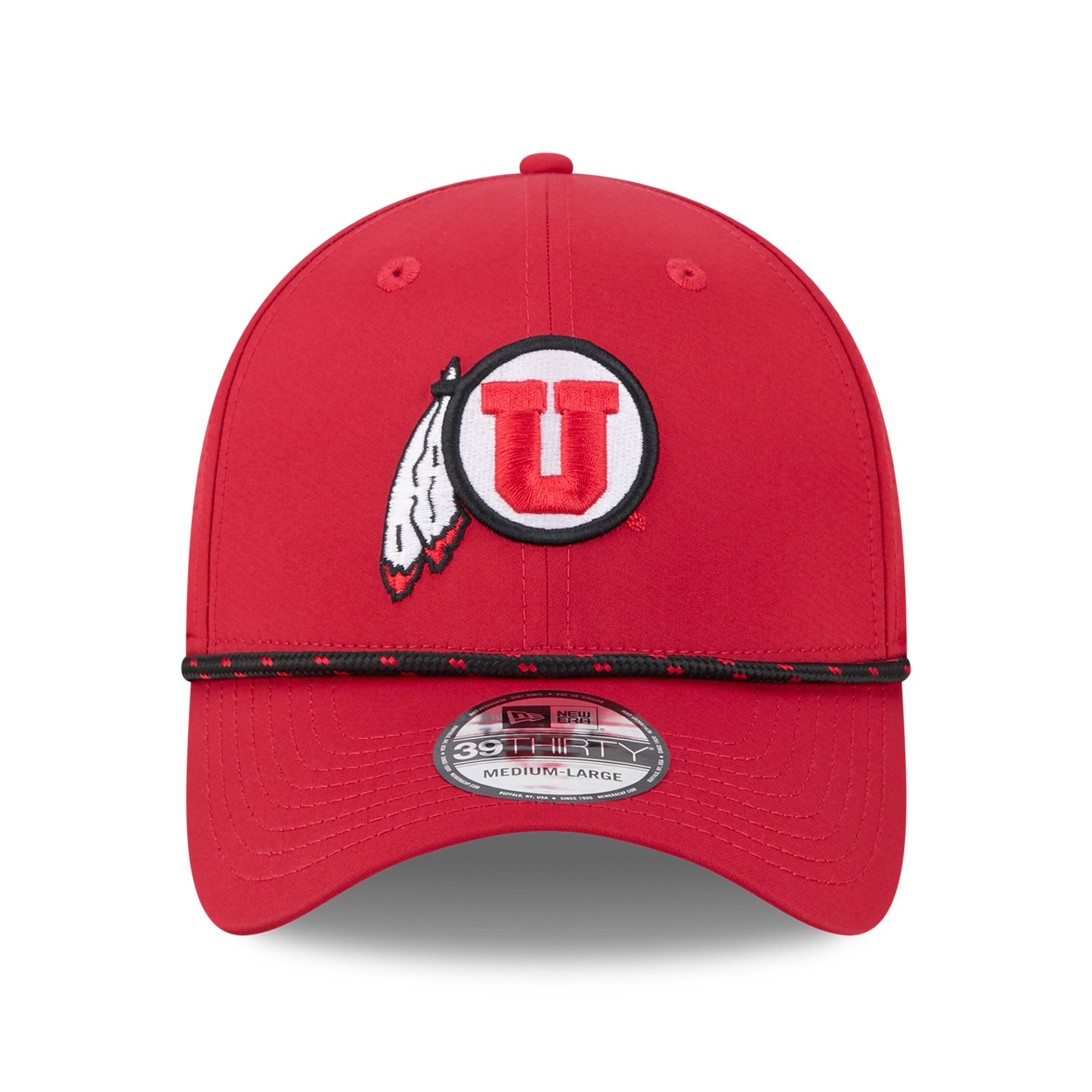 Casquette extensible New Era rouge Utah Utes Performance Rope 39THIRTY pour homme