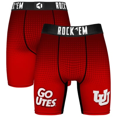  Utah Utes Rock Em Slogan Boxer Briefs - Red
