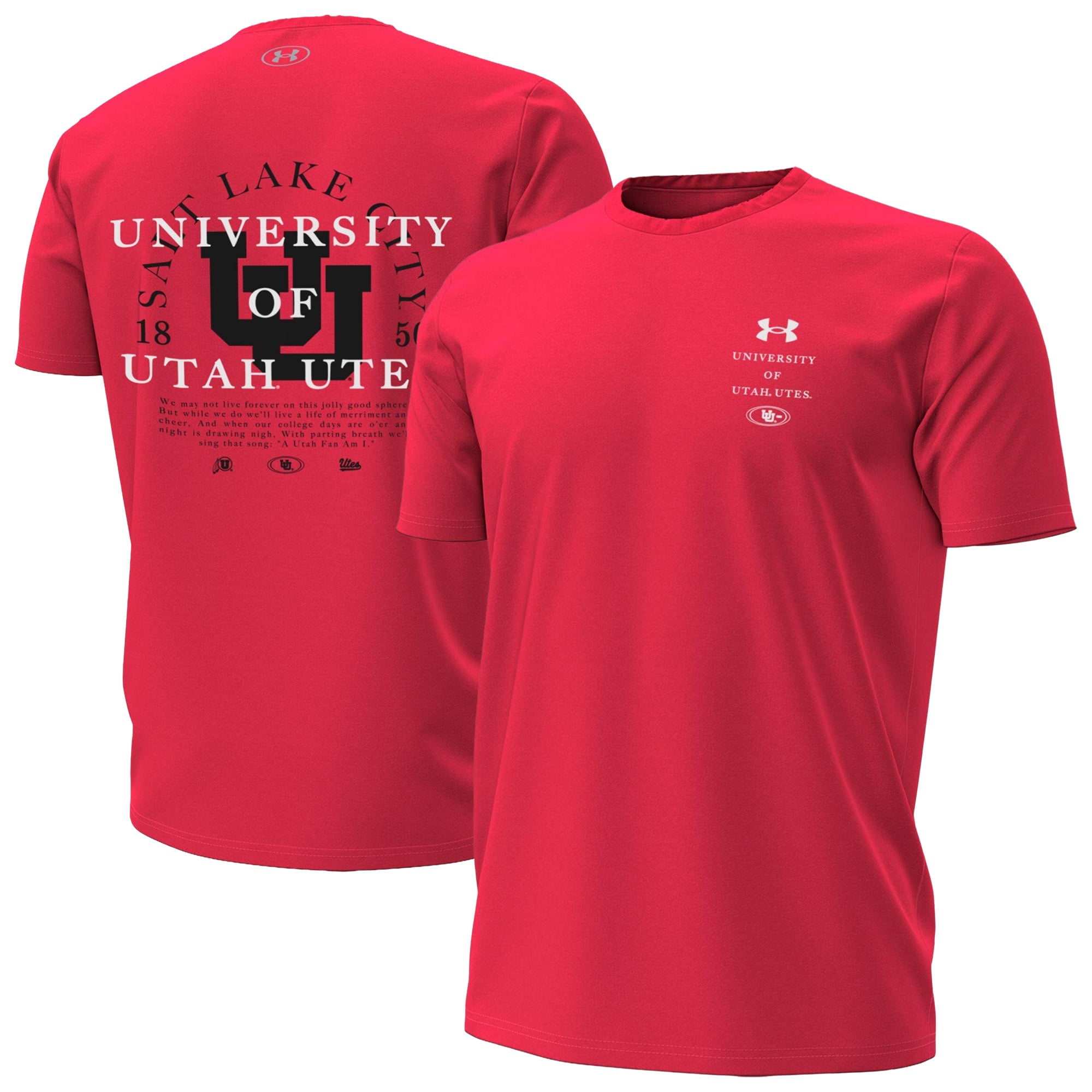 Men's Under Armour Red Utah Utes 2026 Sideline Performance T-Shirt