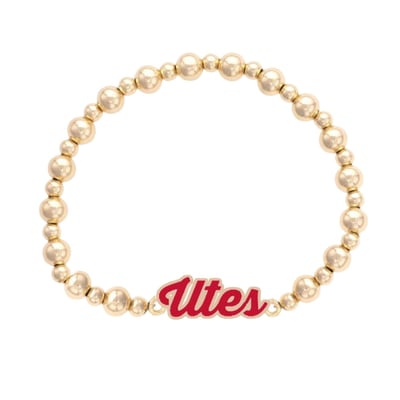 Utah Utes CANVAS Style Women's Enamel Autograph Stretch Bracelet