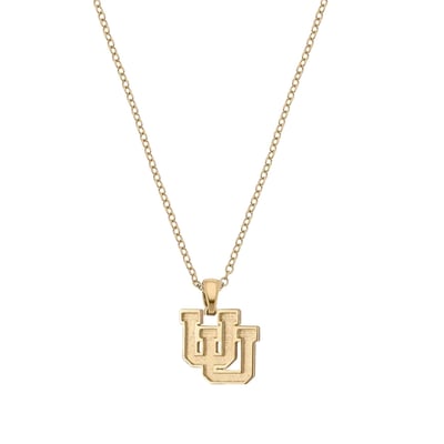 Utah Utes CANVAS Style Women's Gold-Plated Pendant Necklace