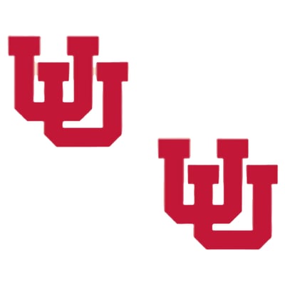Utah Utes CANVAS Style Women's Logo Stud Earrings