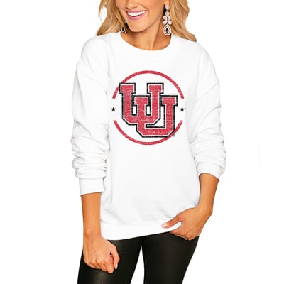 Utah Utes Gameday Couture Women's End Zone Oversized Sweatshirt - White
