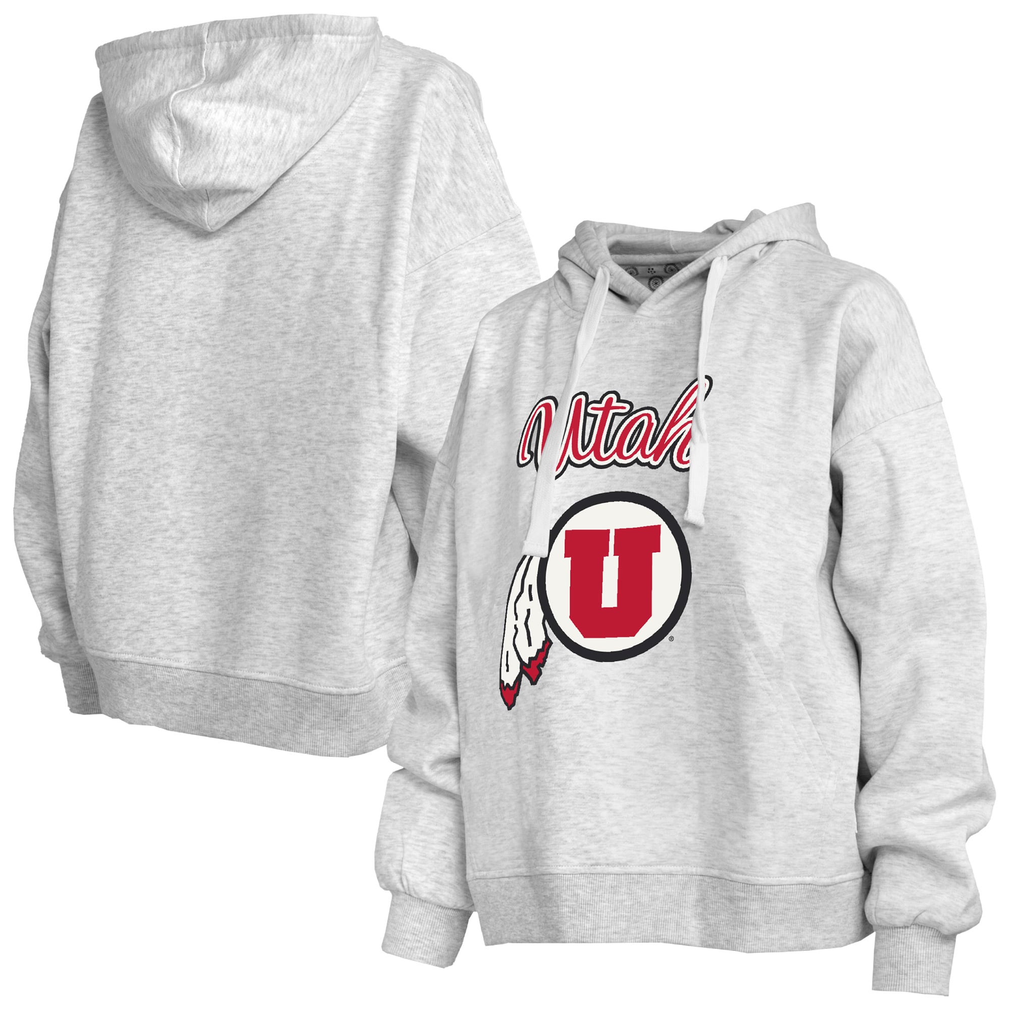 Sweat à capuche Pressbox pour femmes, gris chiné, Utah Utes Janise