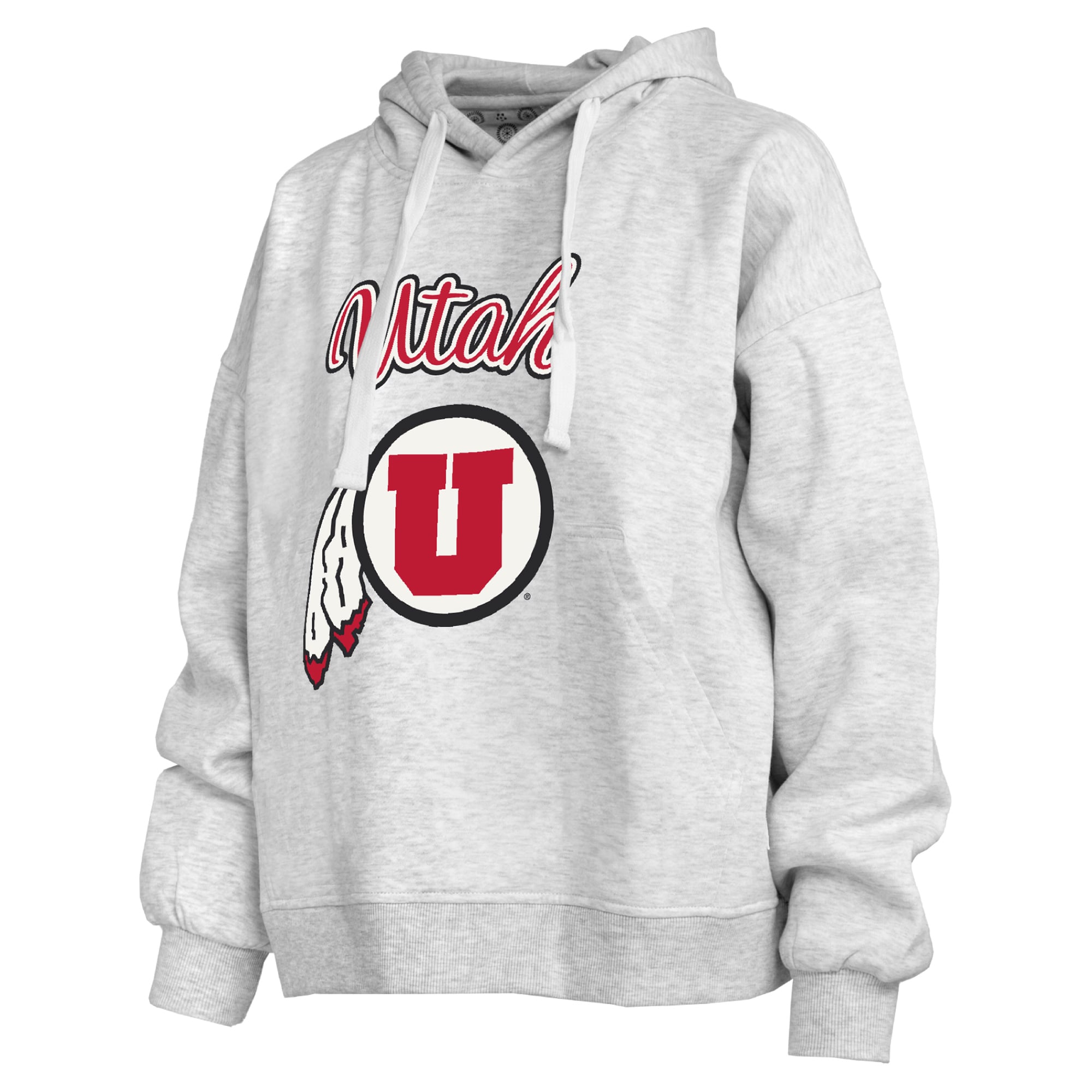 Sweat à capuche Pressbox pour femmes, gris chiné, Utah Utes Janise