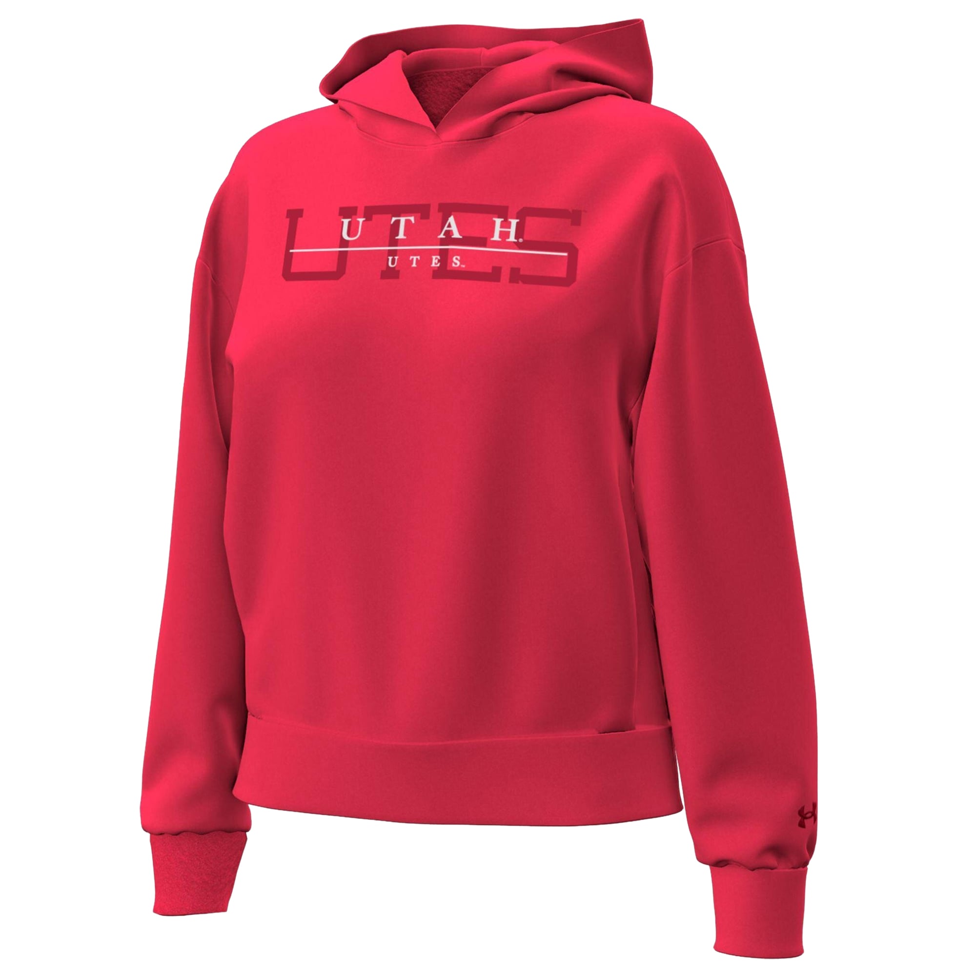 Women's Under Armour Red Utah Utes Icon Fleece Hoodie