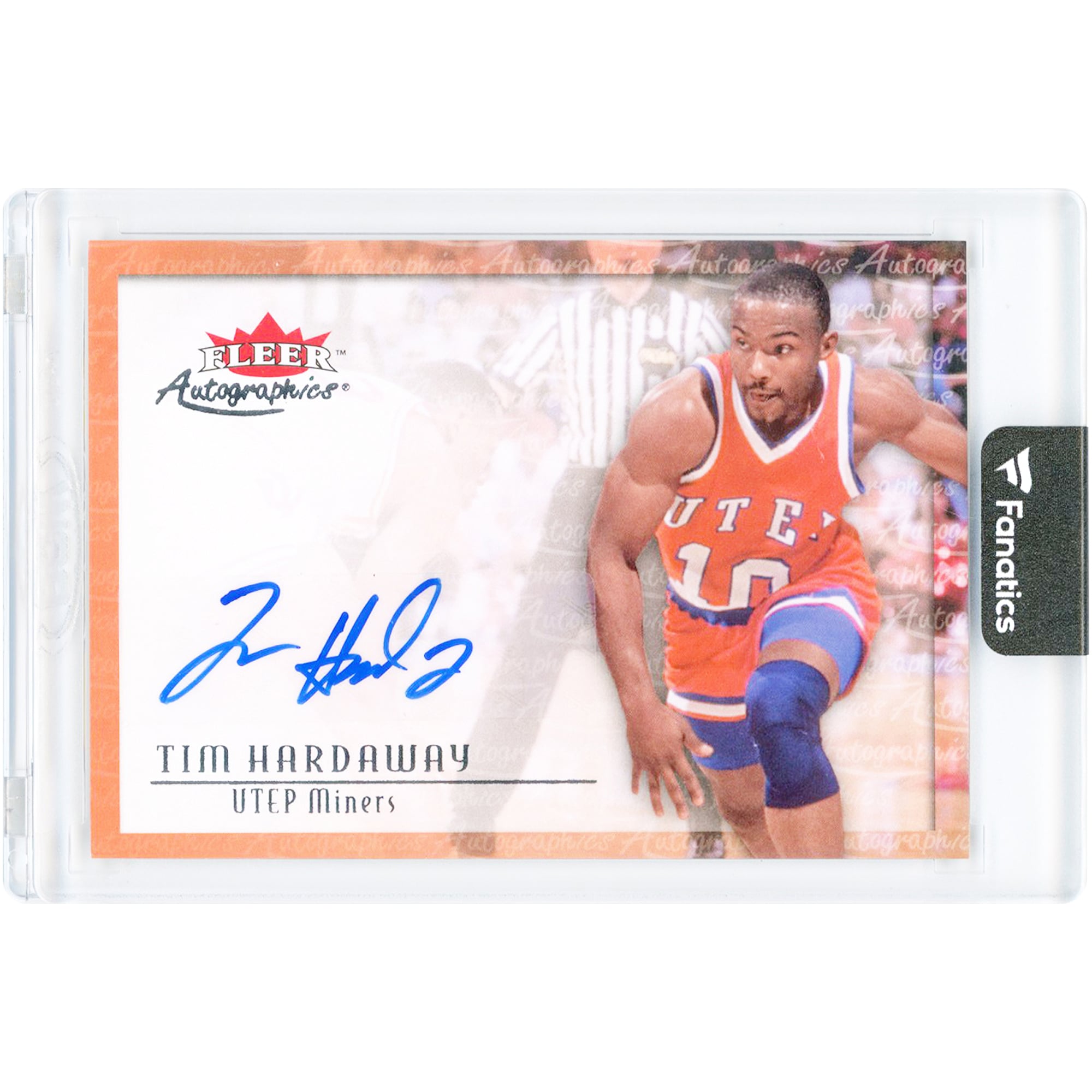 Carte autographiée Tim Hardaway UTEP Miners 2013-14 Fleer Retro Autographics #00AU-HA