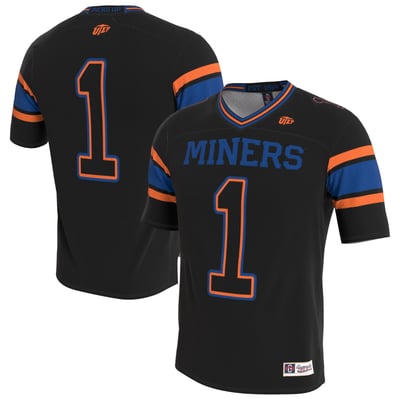 UTEP Miners GameDay Greats Unisex Lightweight Collegiate Football Blackout Fashion Jersey