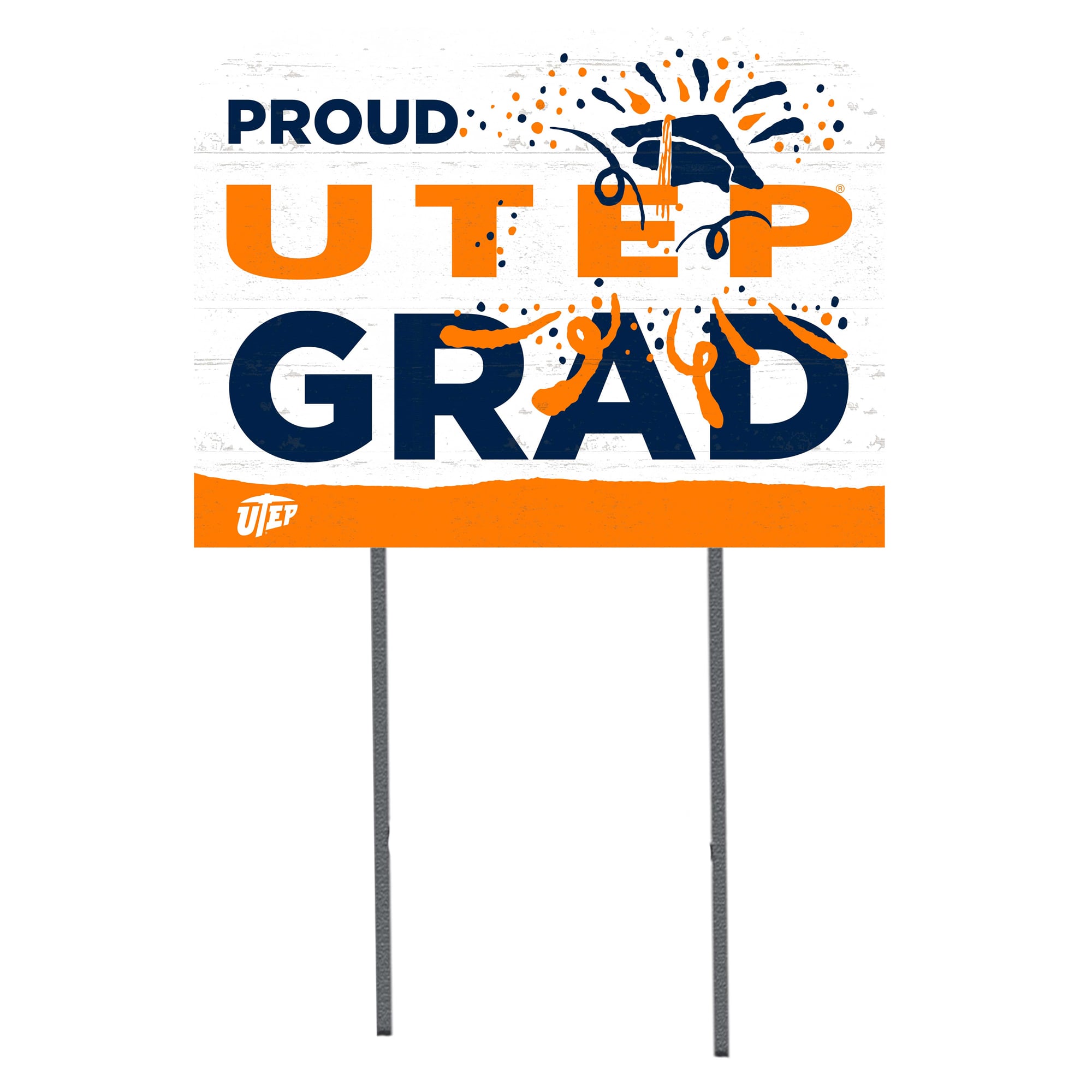 Utep Hand Sign UTEP Miners 18'' x 24'' Proud Grad Yard Sign