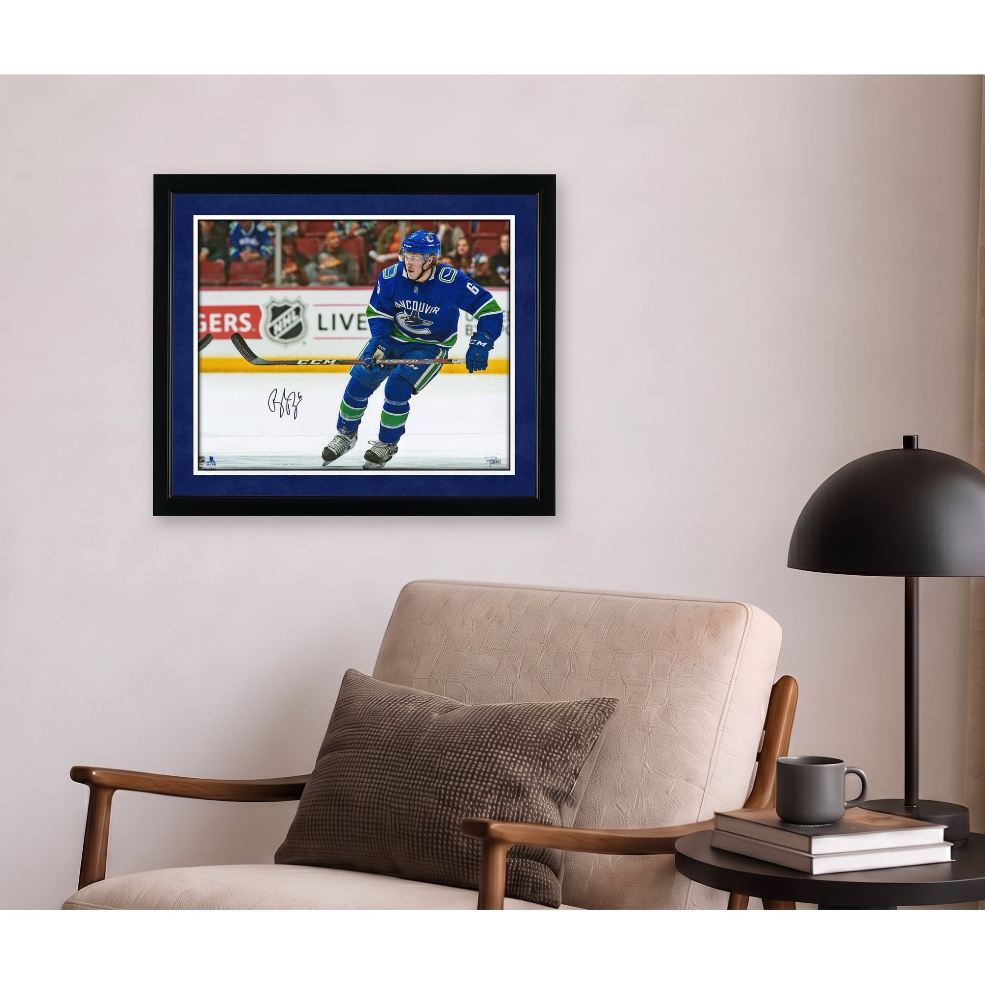 Brock Boeser Vancouver Canucks Autographed 16" x 20" Jersey Skating Photograph