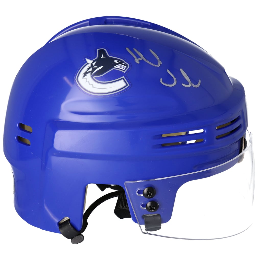 Autographed Vancouver Canucks Henrik Sedin Fanatics Authentic Blue Mini Helmet