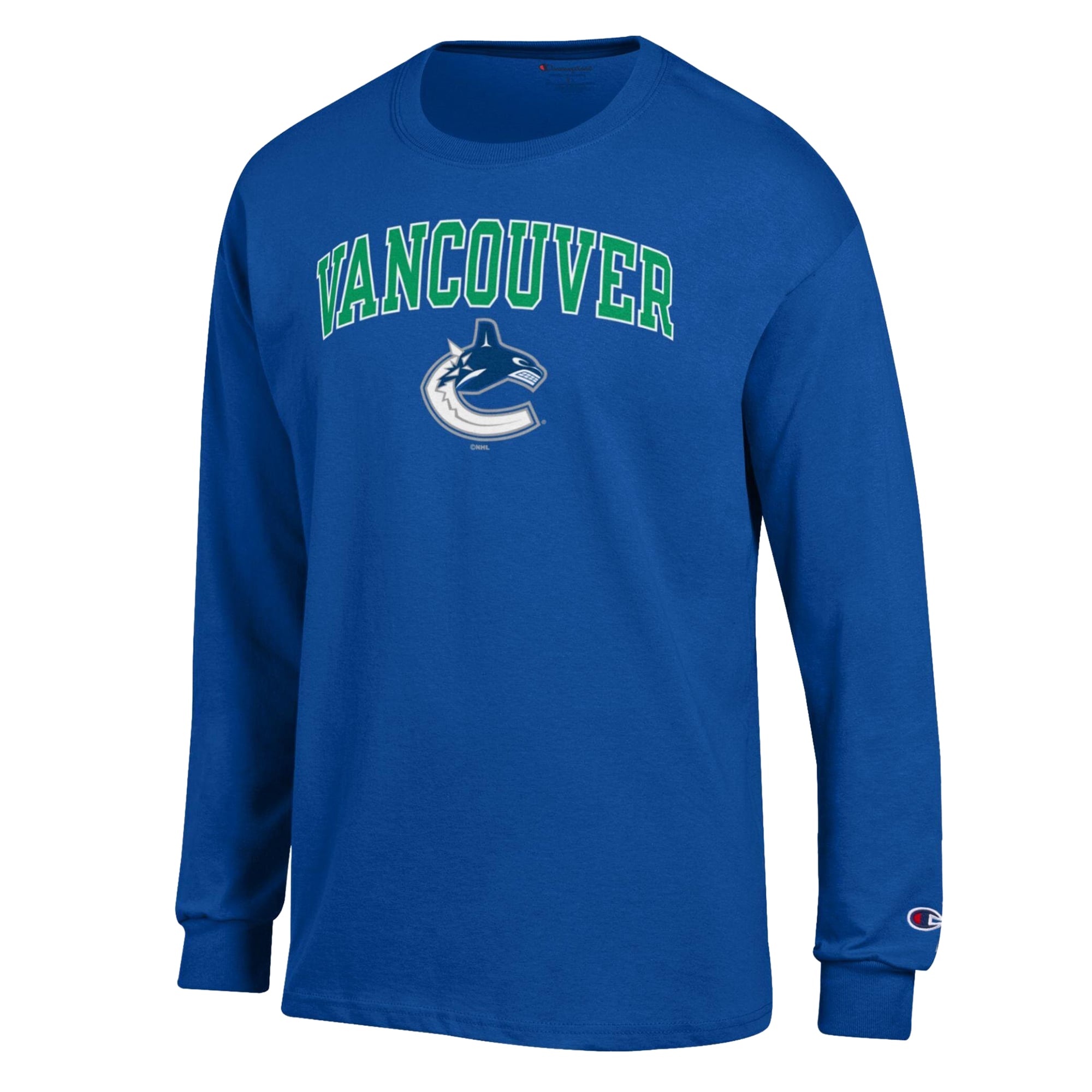 T-shirt à manches longues Champion Blue Vancouver Canucks pour hommes