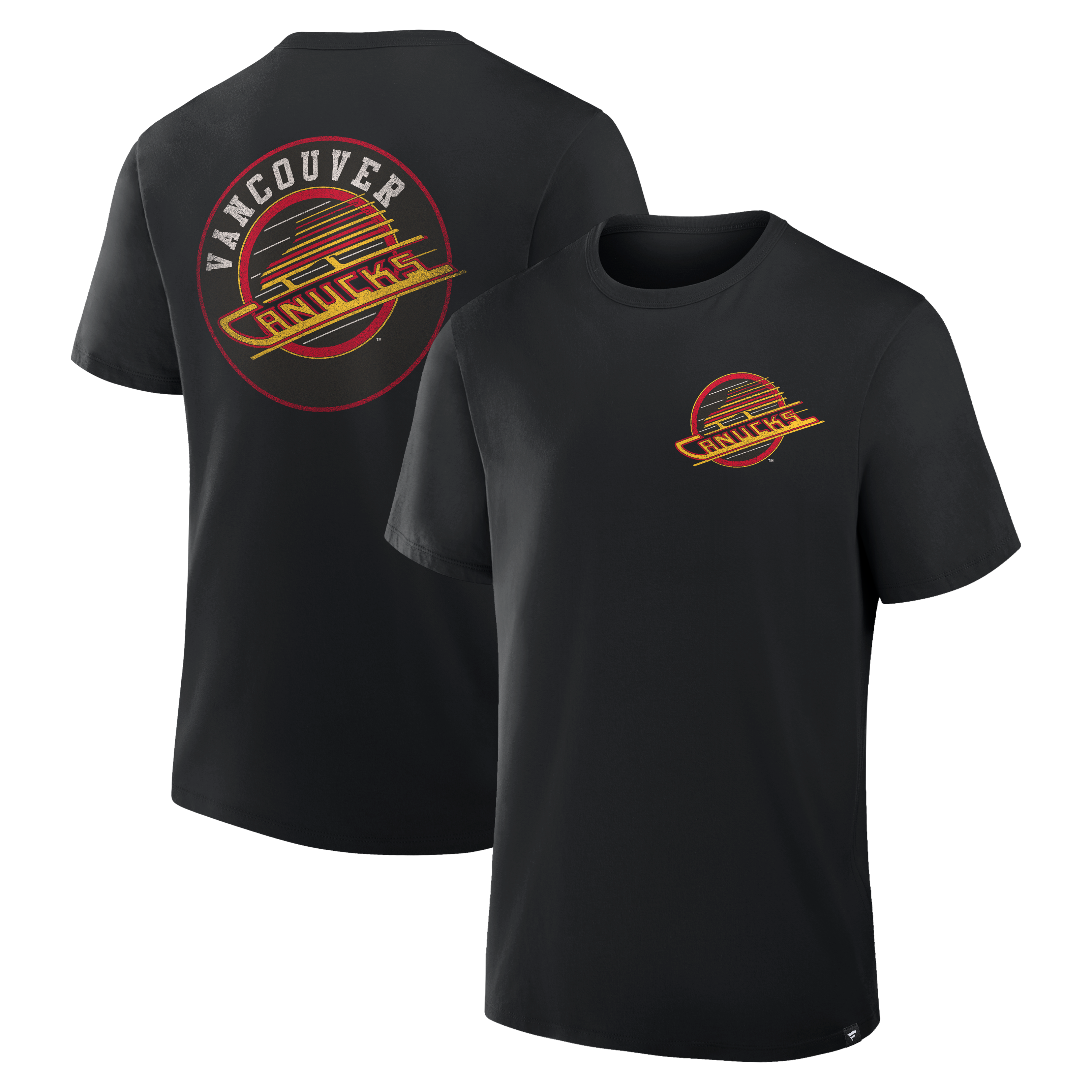 Men's Fanatics Black Vancouver Canucks Legacy Cross Check T-Shirt