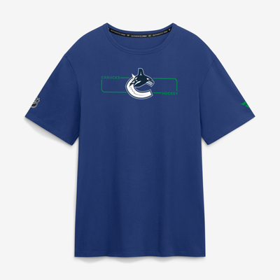 Men's Vancouver Canucks Fanatics Blue Authentic Pro Primary Logo T-Shirt
