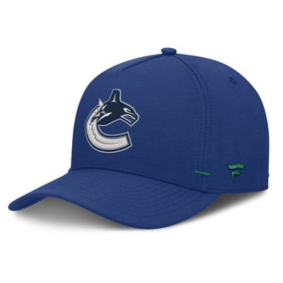Men's Vancouver Canucks Fanatics Blue Authentic Pro Rink Bar Tacks A-Frame Adjustable Hat