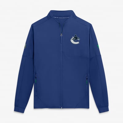 Men's Vancouver Canucks Fanatics Blue Authentic Pro Rink Fleece Full-Zip Jacket