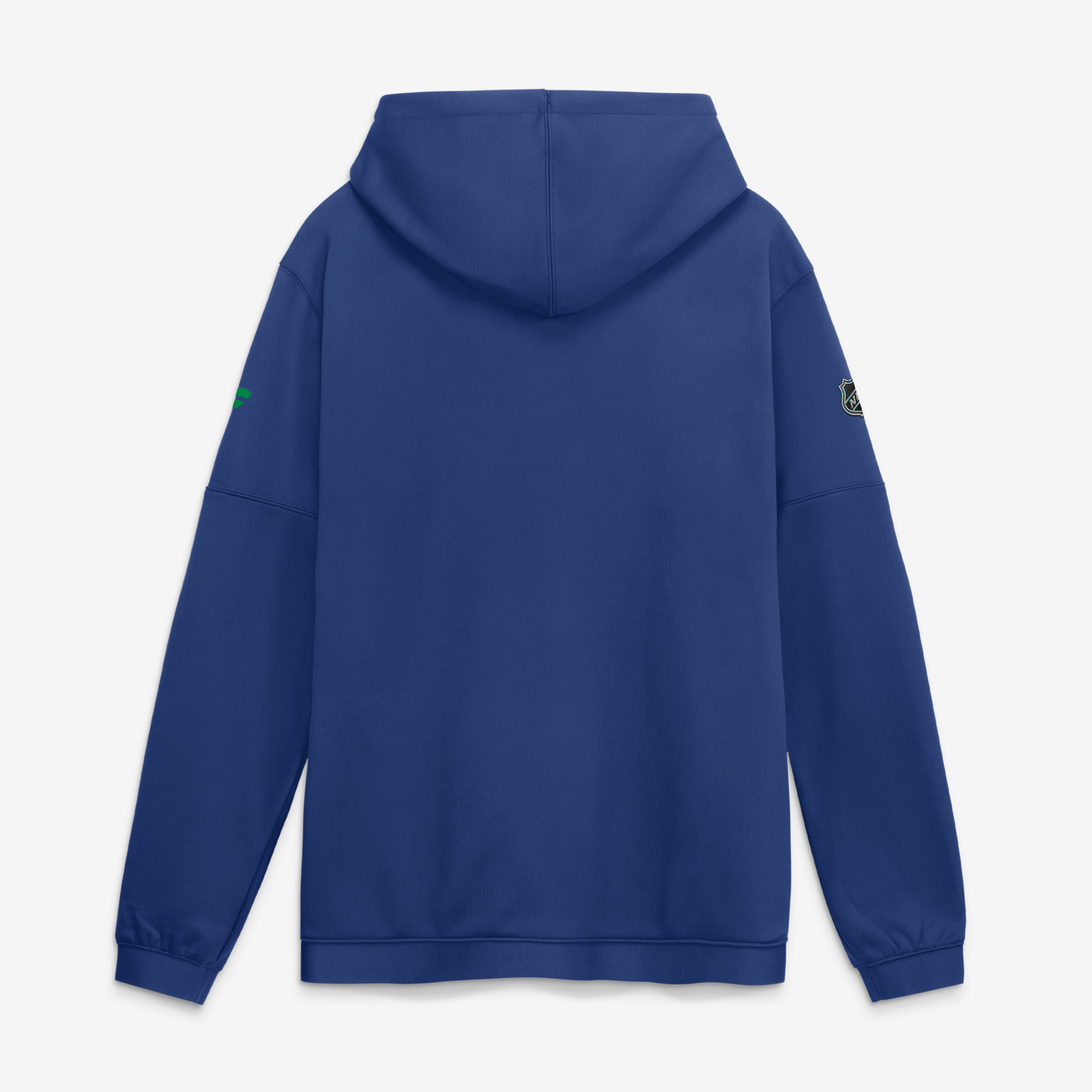 Men's Fanatics Blue Vancouver Canucks Authentic Pro Rink Fleece Pullover Hoodie