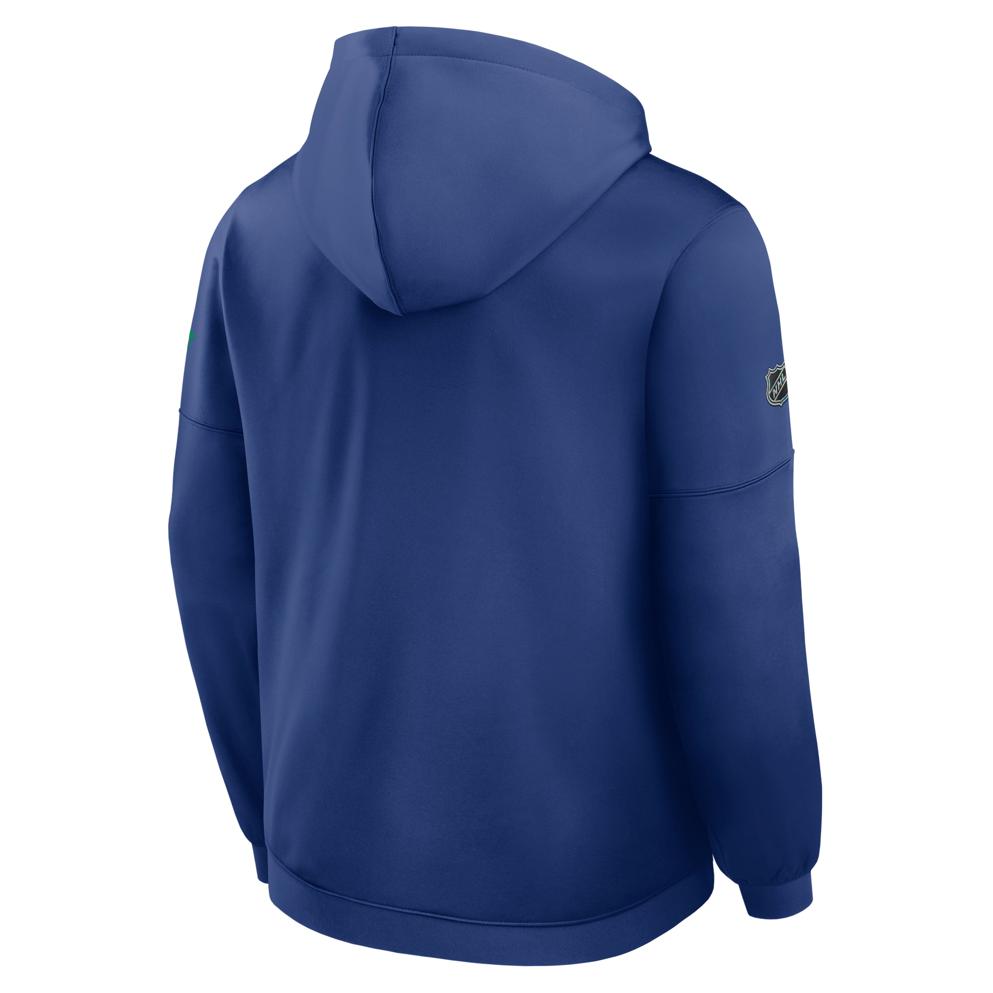 Men's Fanatics Blue Vancouver Canucks Authentic Pro Rink Fleece Pullover Hoodie