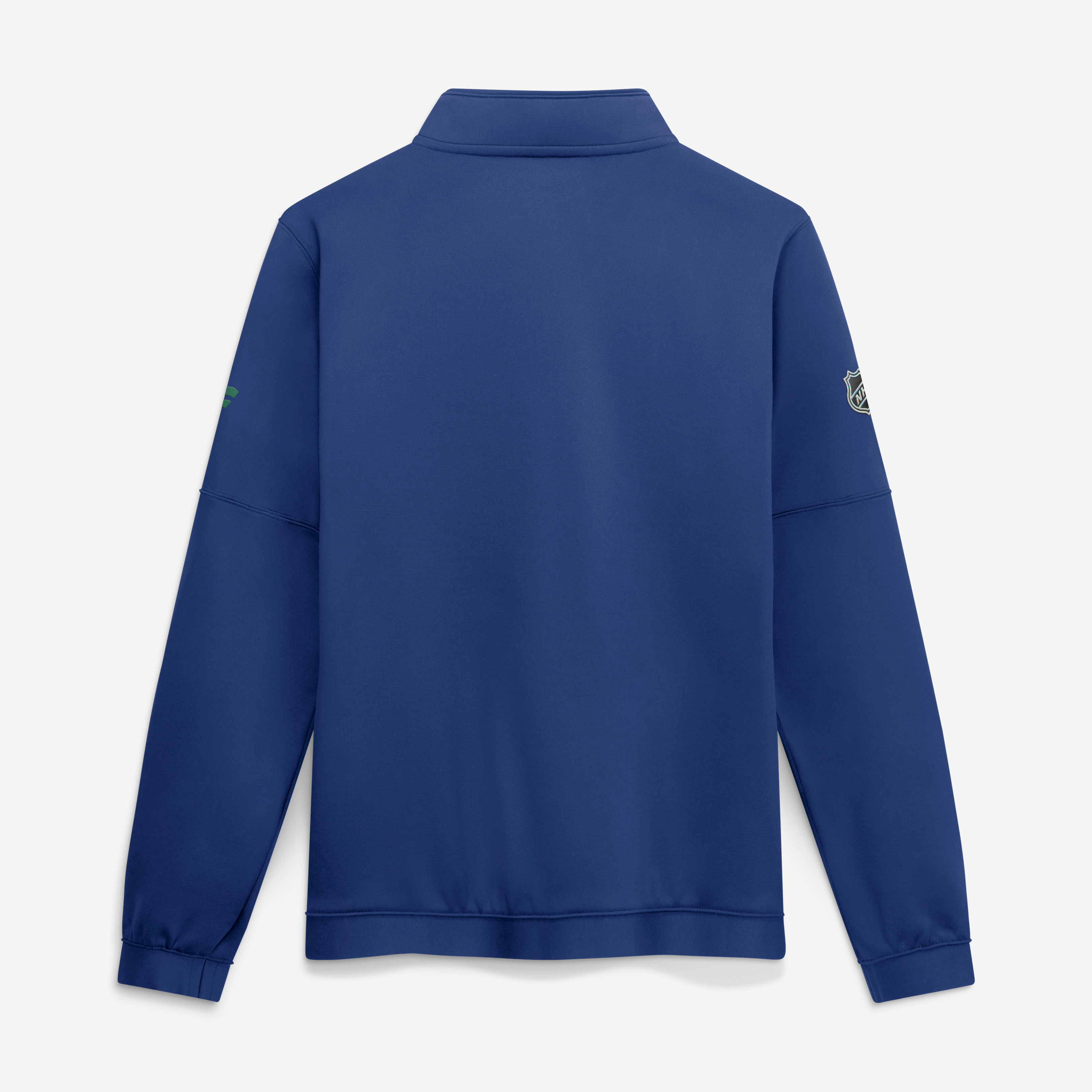 Men's Fanatics Blue Vancouver Canucks Authentic Pro Rink Fleece Quarter-Zip Pullover