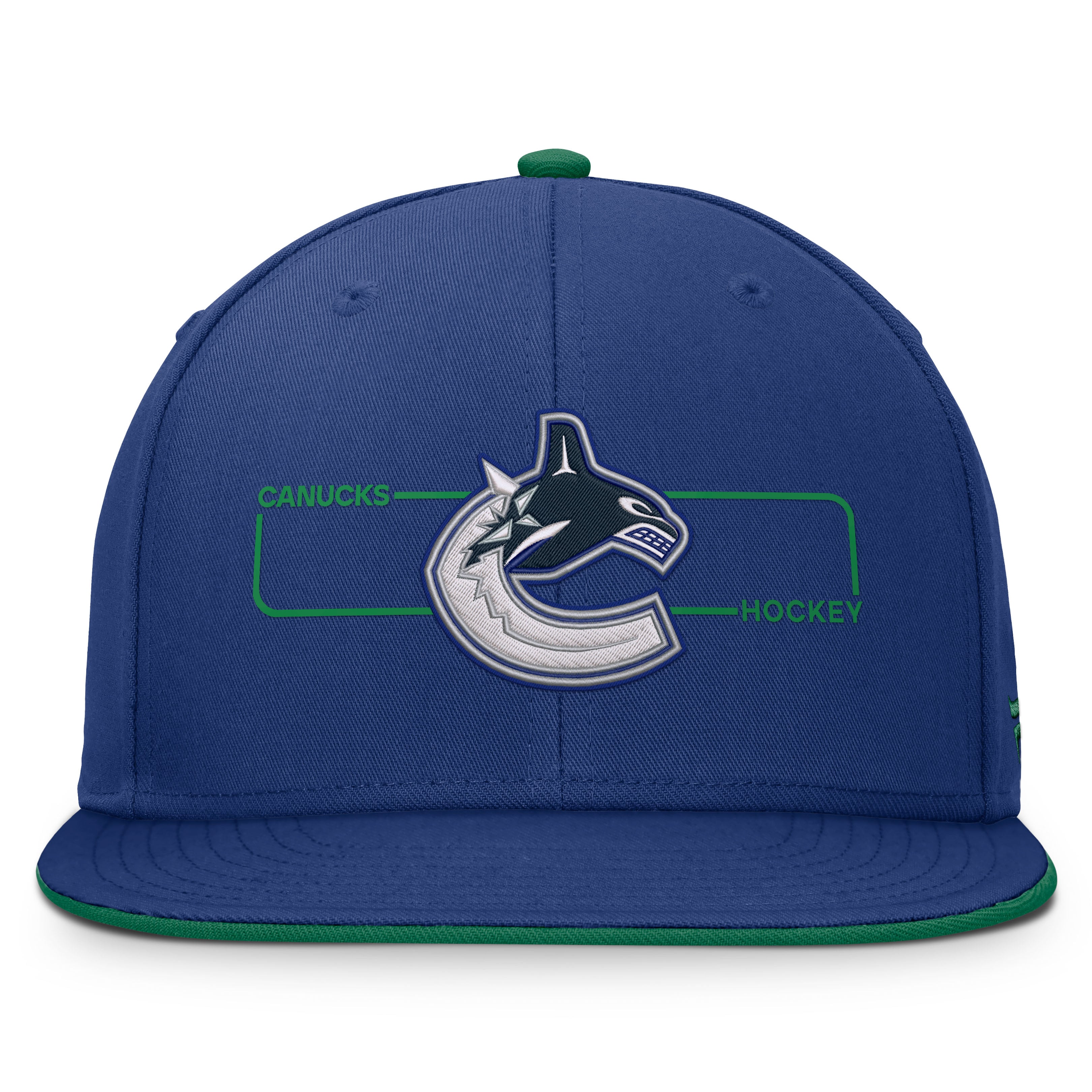 Men's Fanatics Blue Vancouver Canucks Authentic Pro Rink Snapback Hat