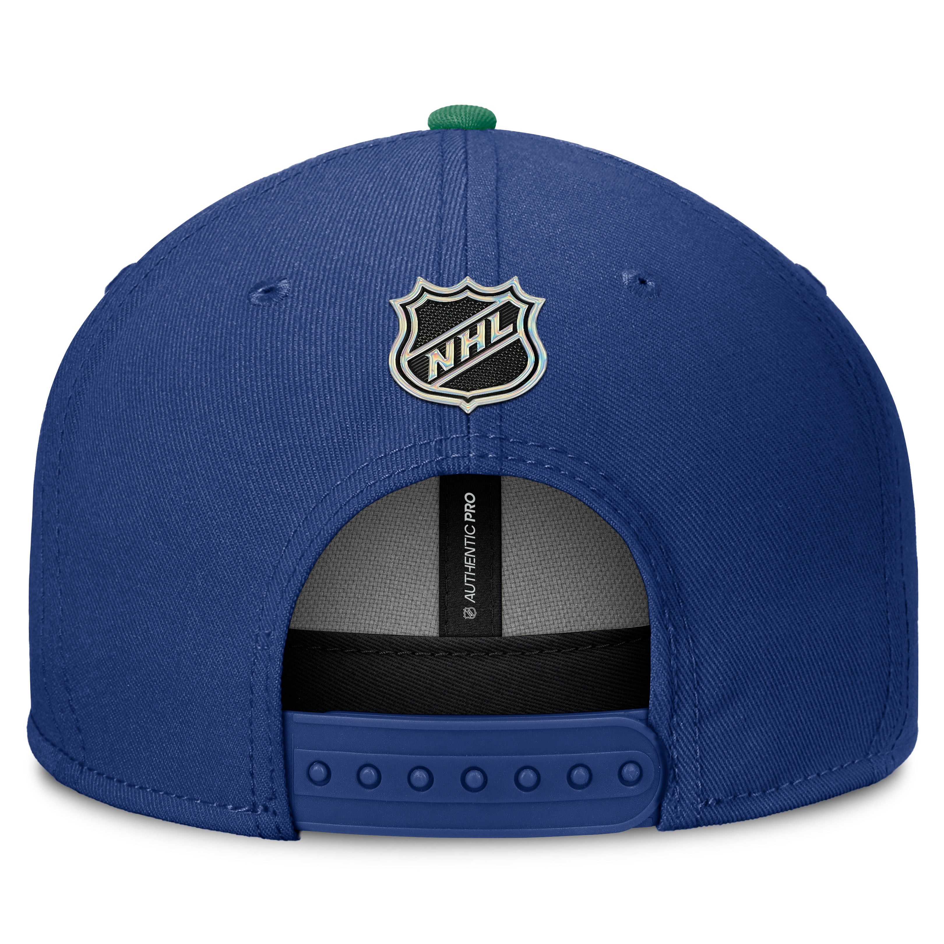 Men's Fanatics Blue Vancouver Canucks Authentic Pro Rink Snapback Hat