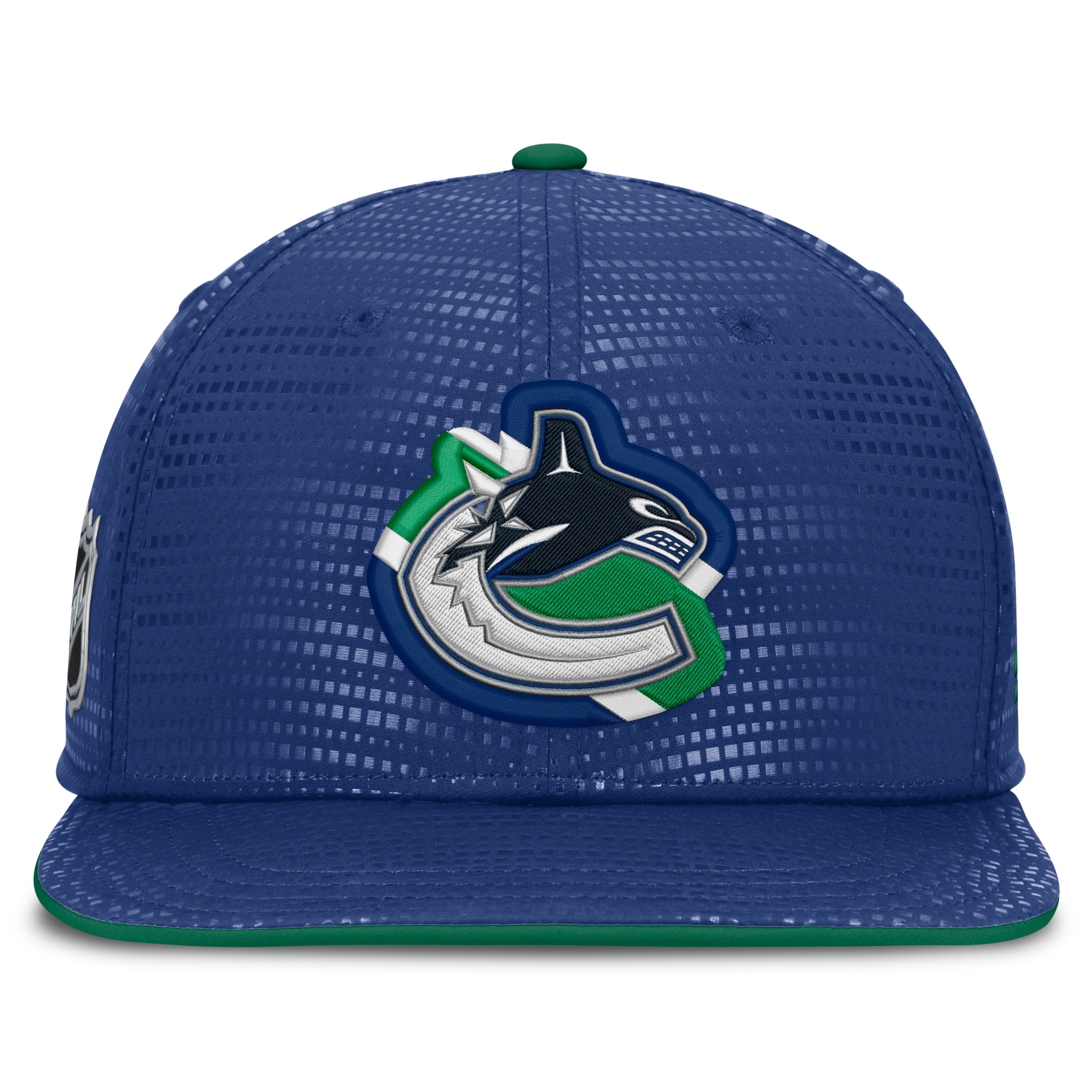 Men's Fanatics Blue Vancouver Canucks Authentic Pro Rink Square Visor Snapback Hat