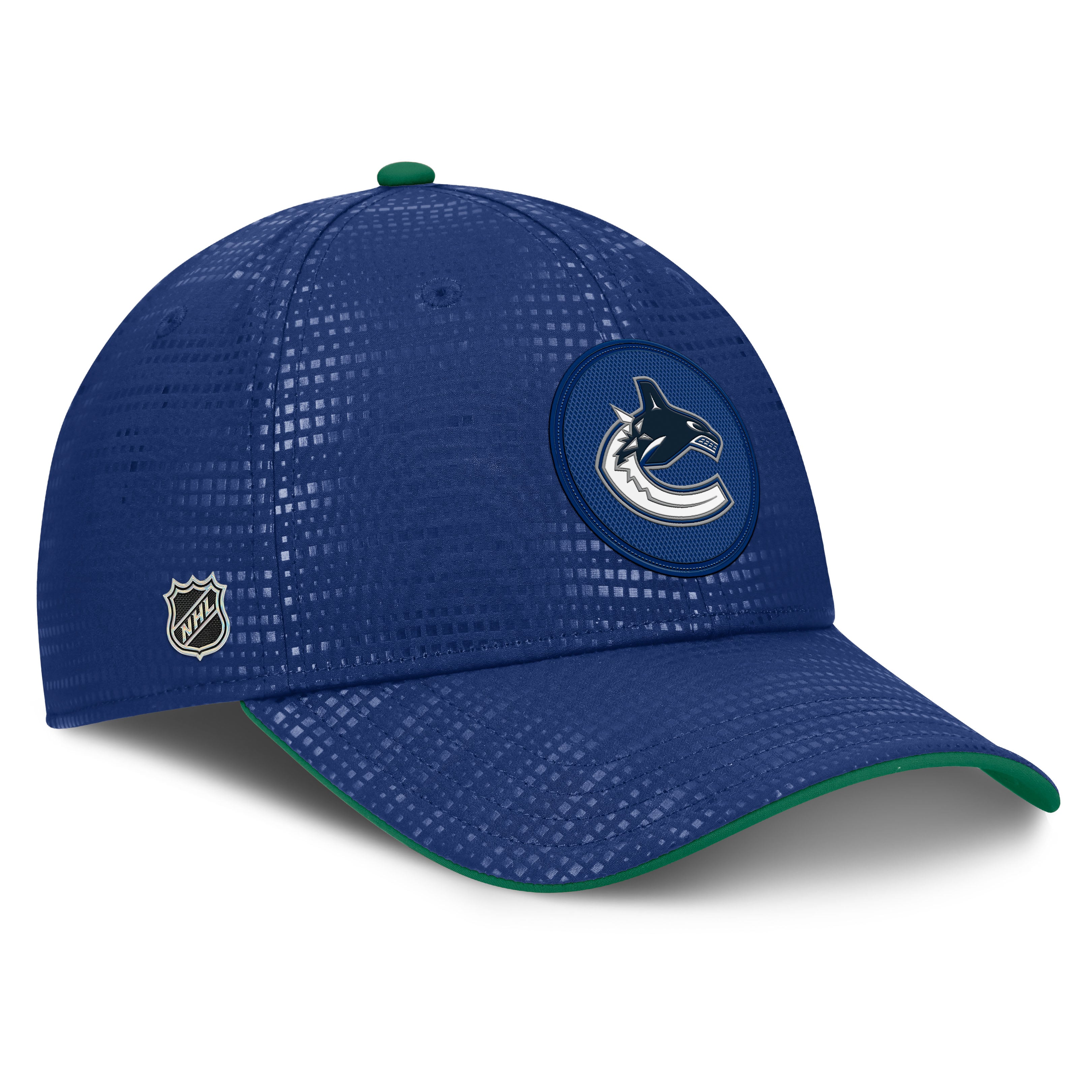 Men's Fanatics Blue Vancouver Canucks Authentic Pro Rink Stretch Fit Hat