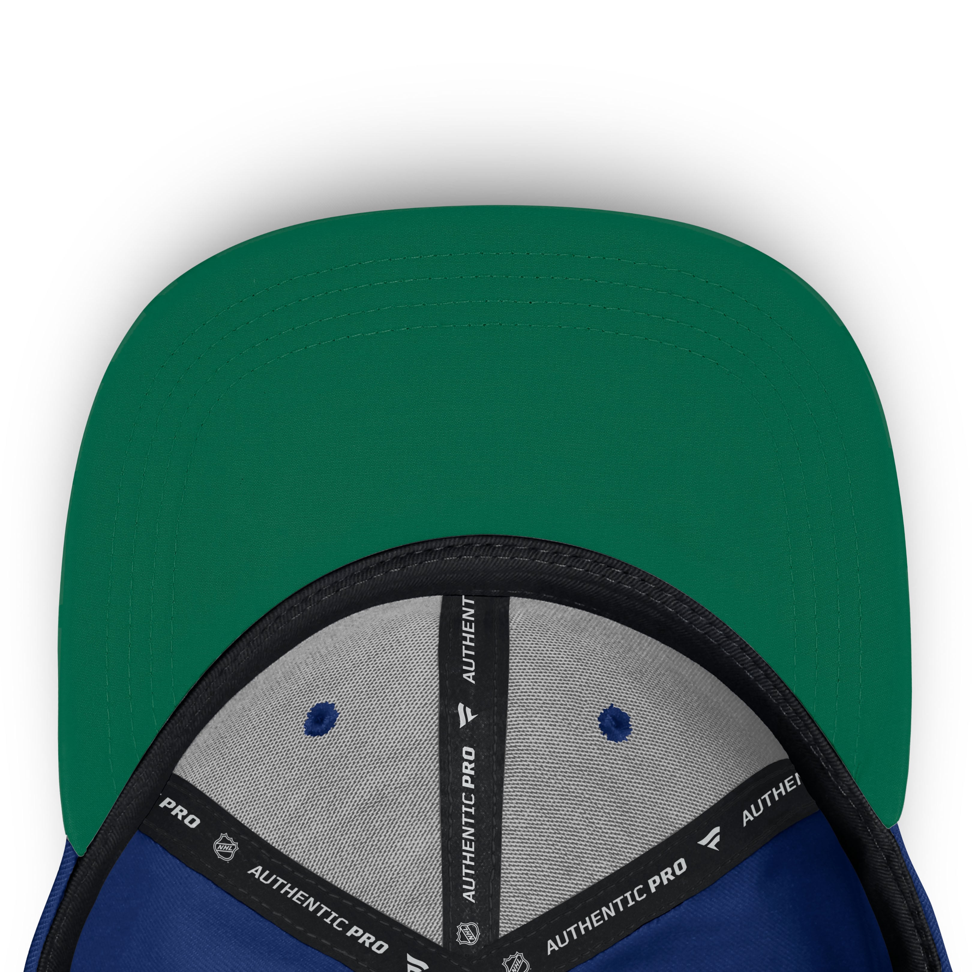 Men's Fanatics Blue Vancouver Canucks Authentic Pro Rink Stretch Fit Hat