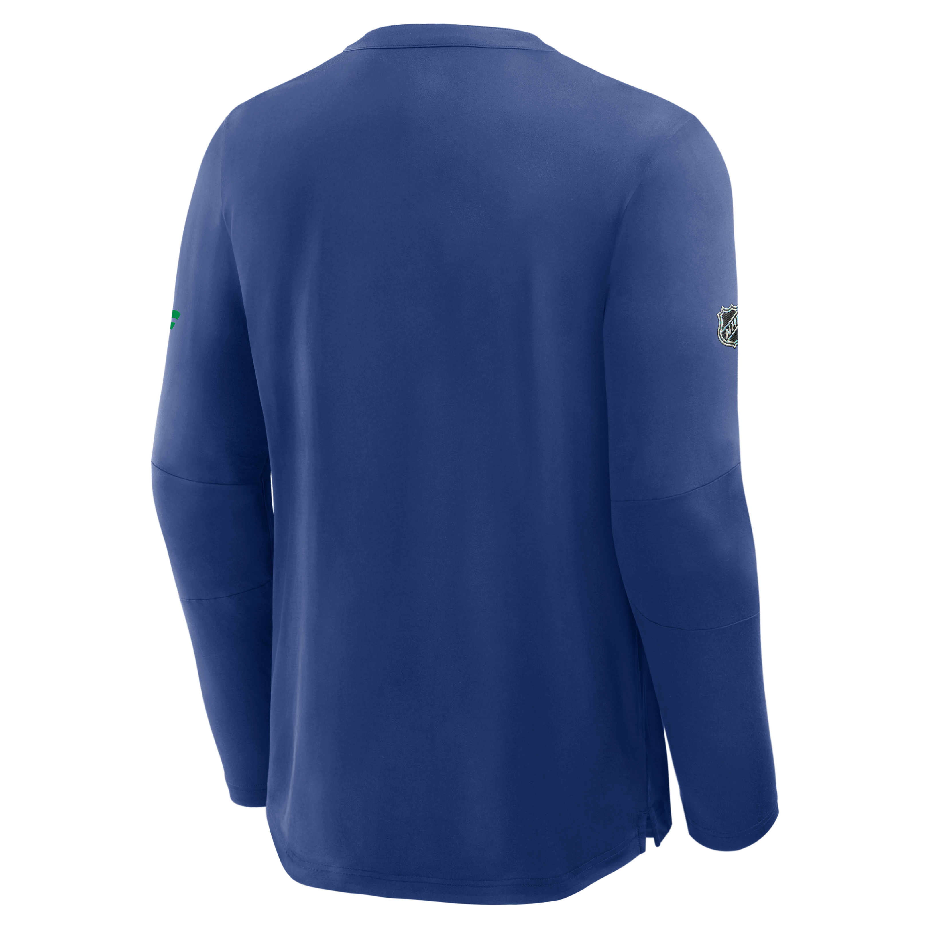 T-shirt à manches longues authentique Pro Rink Tech des Canucks de Vancouver, bleu Fanatics, pour homme