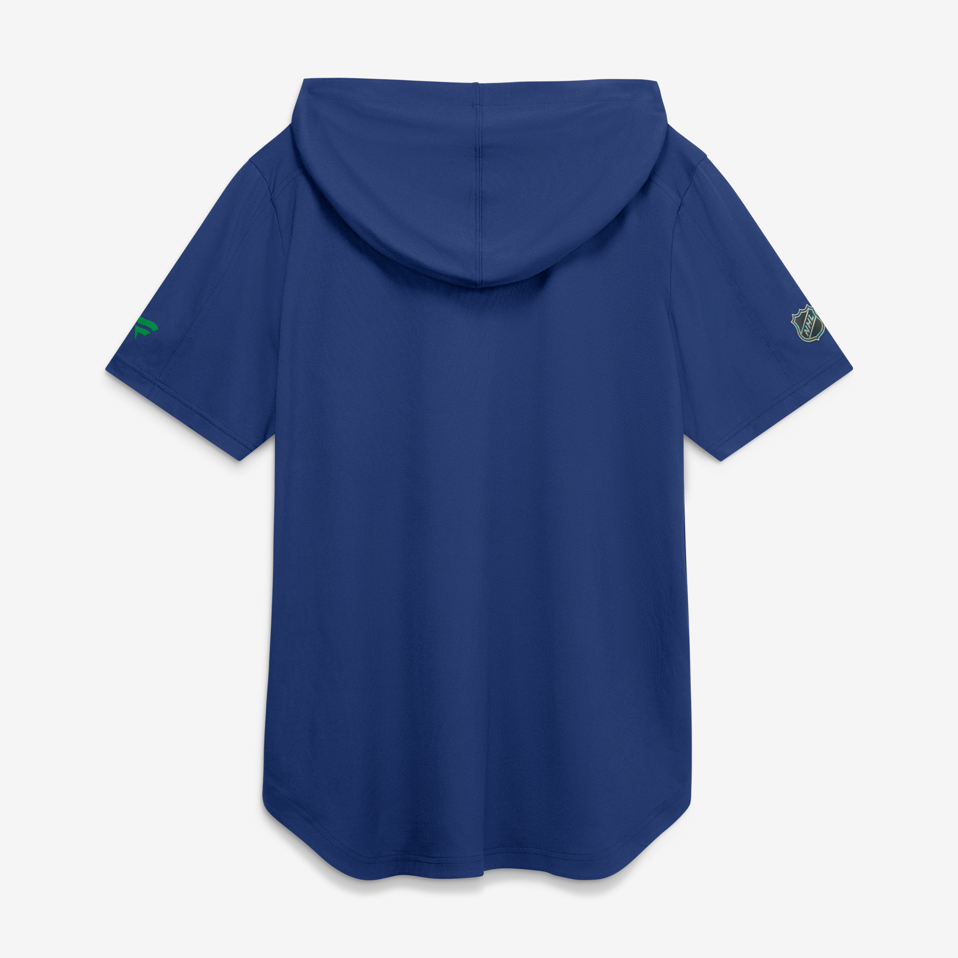 Sweat à capuche manches courtes Fanatics Blue Vancouver Canucks Authentic Pro Train pour homme