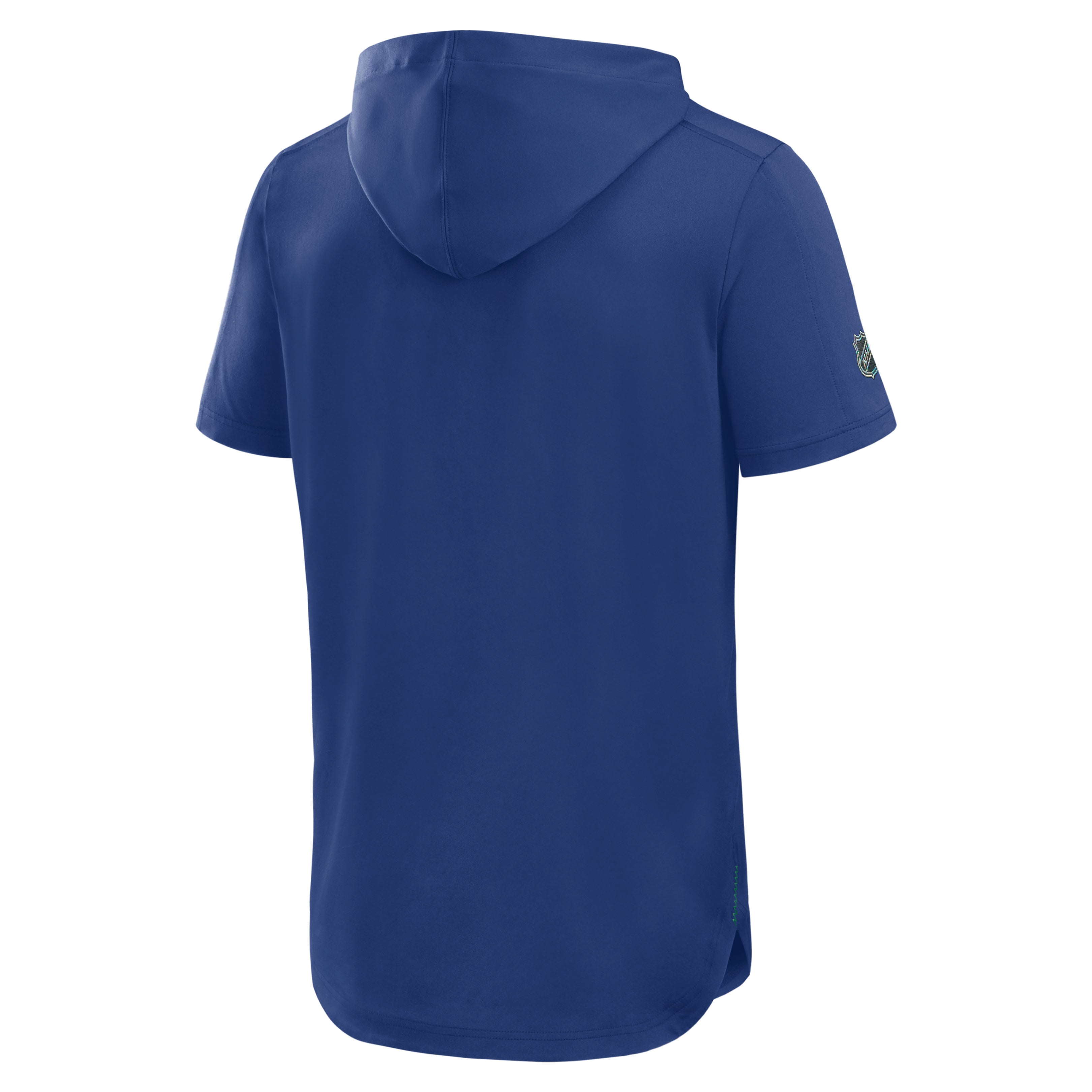Sweat à capuche manches courtes Fanatics Blue Vancouver Canucks Authentic Pro Train pour homme