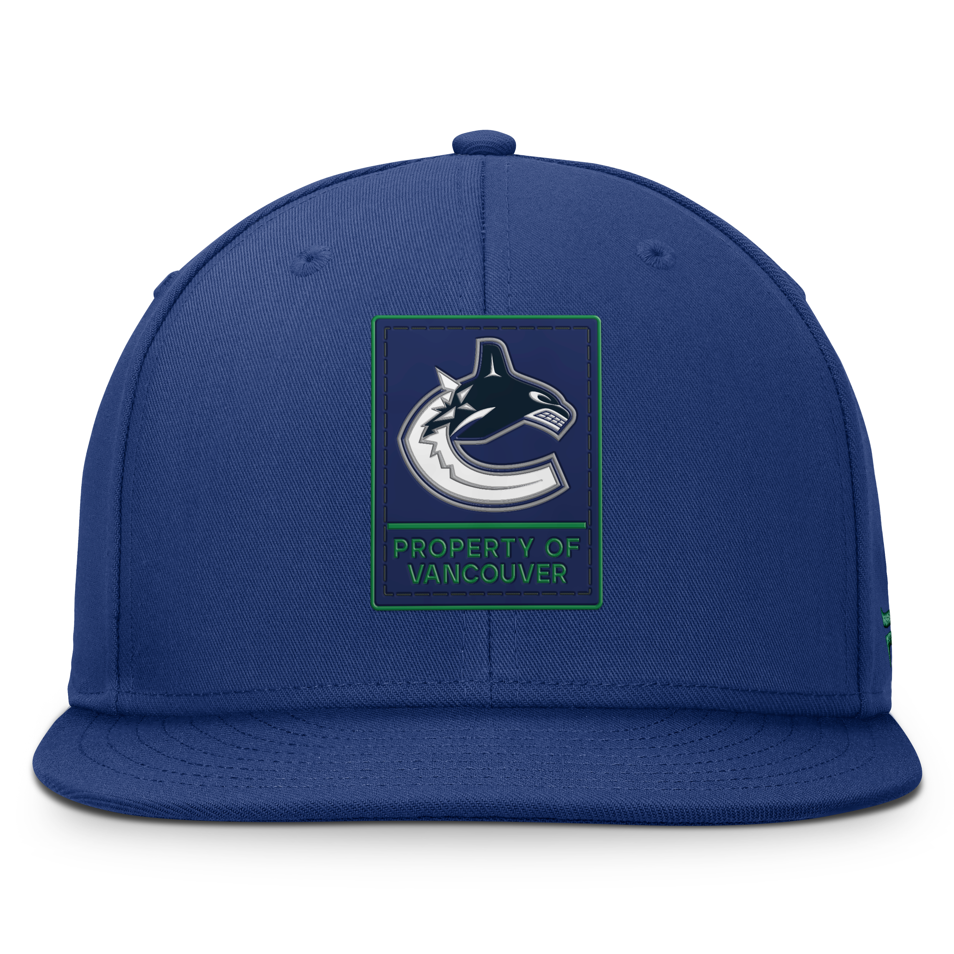 Men's Fanatics Blue Vancouver Canucks Authentic Pro Train Snapback Hat