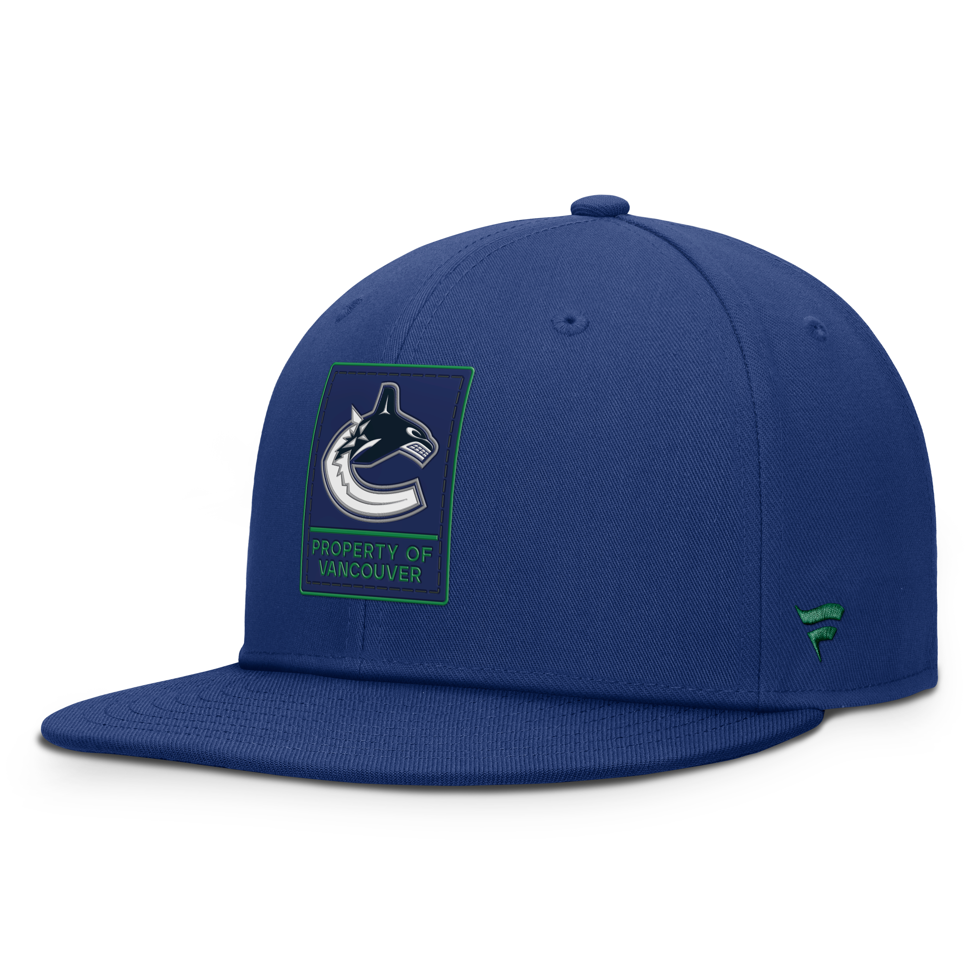 Men's Fanatics Blue Vancouver Canucks Authentic Pro Train Snapback Hat