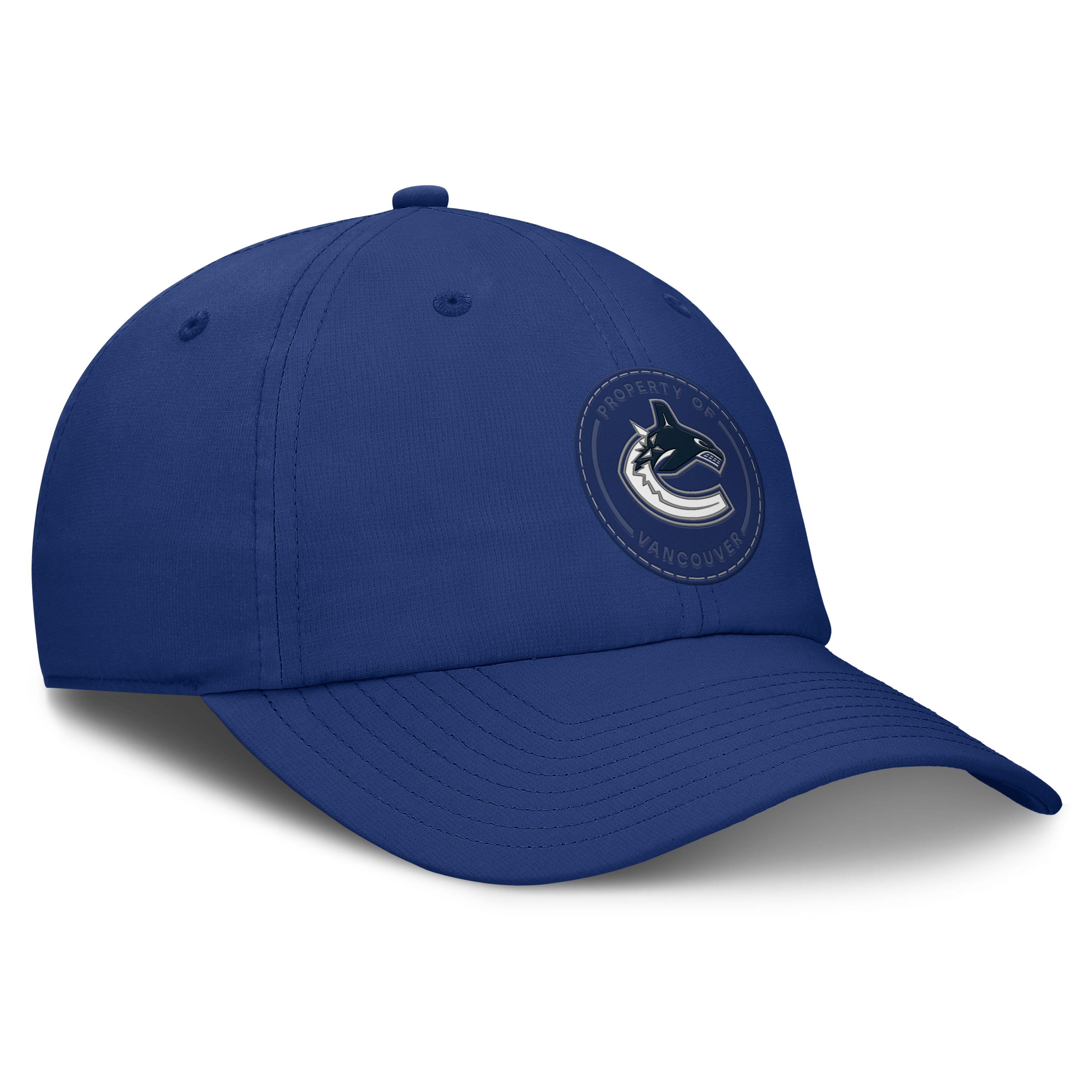 Casquette Fanatics bleue Vancouver Canucks Authentic Pro Train non structurée et ajustable pour homme