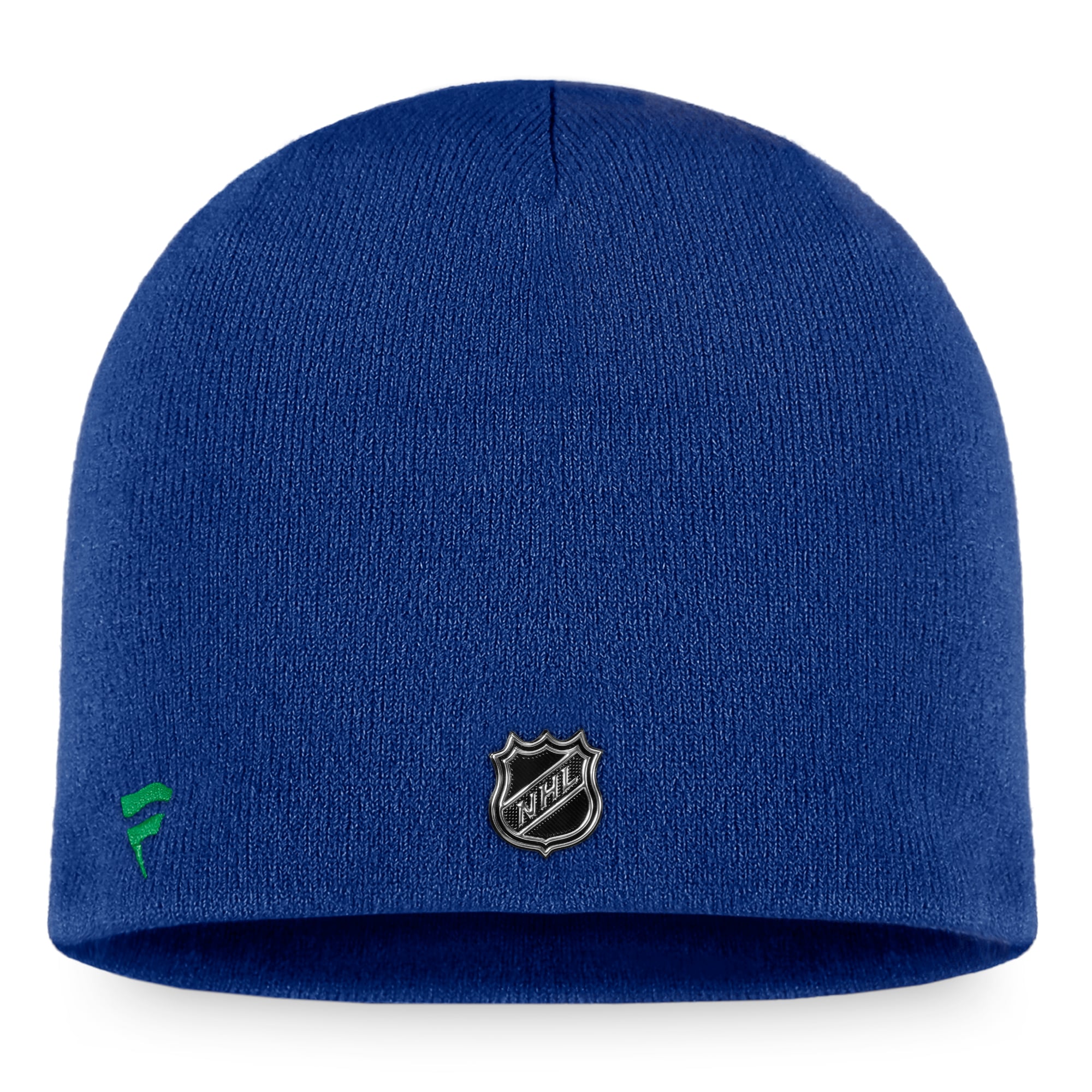 Bonnet en tricot authentique Pro Training Camp des Canucks de Vancouver Fanatics bleu pour hommes