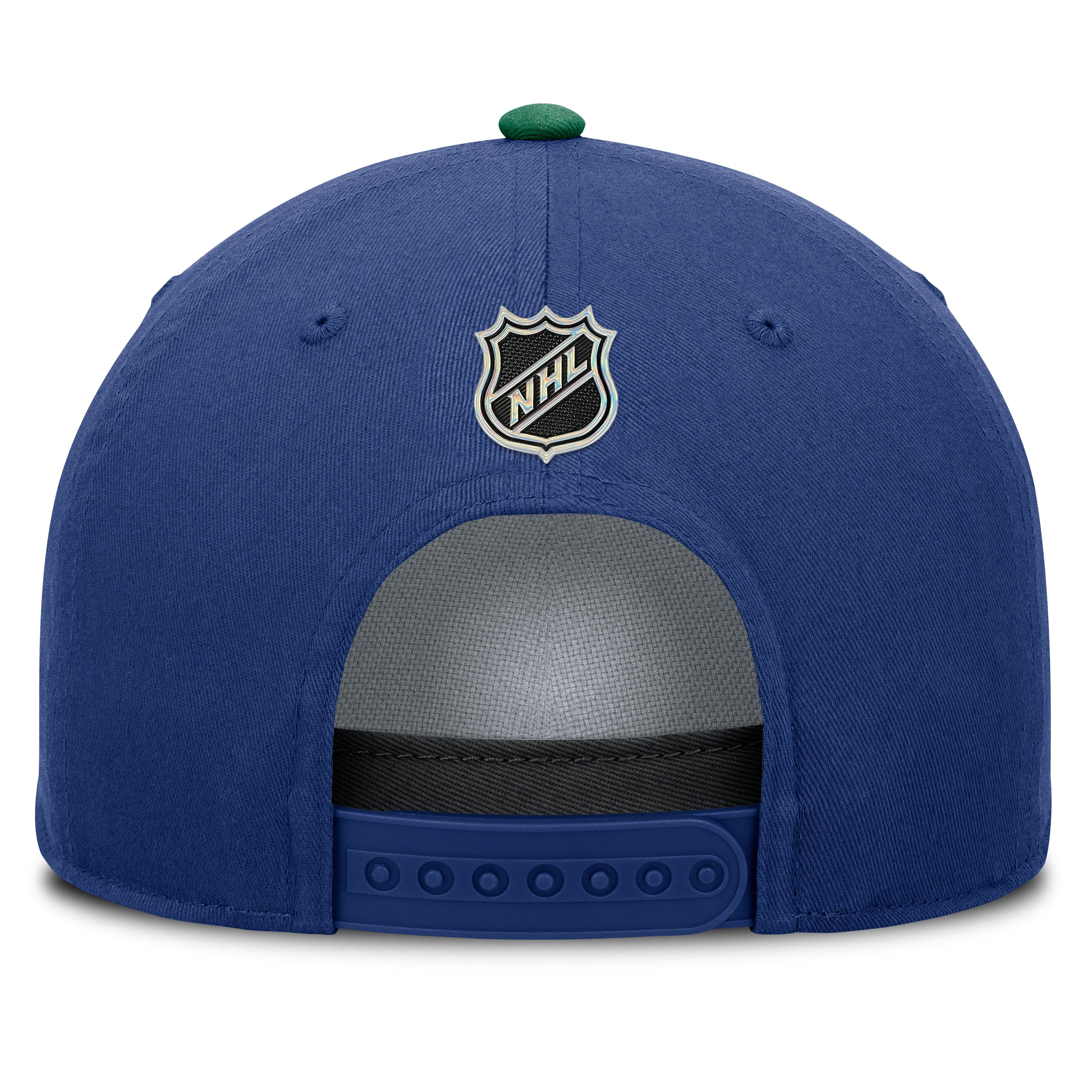 Men's Fanatics Green/Blue Vancouver Canucks Authentic Pro Rink A-Frame Adjustable Hat