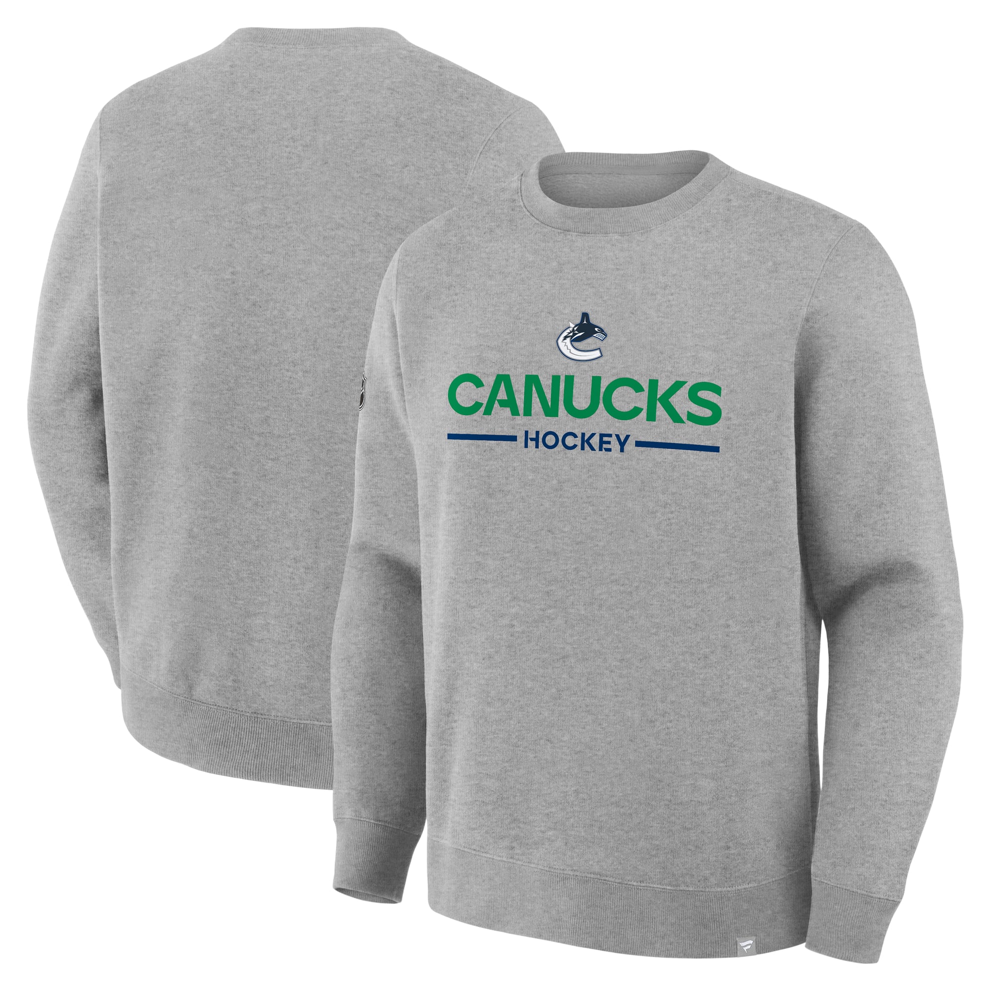 Sweat-shirt authentique professionnel principal Fanatics Steel Vancouver Canucks pour homme