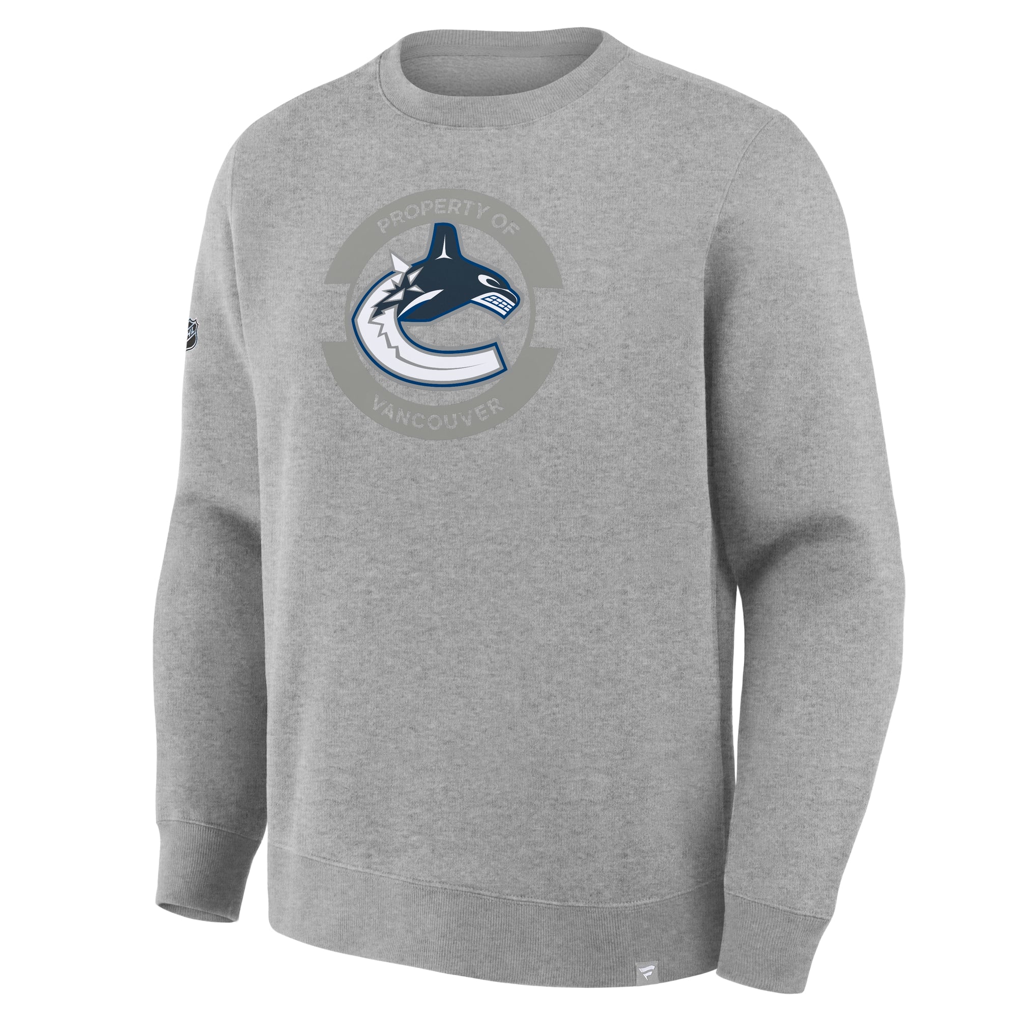 Sweat-shirt authentique professionnel des Canucks de Vancouver, en acier Fanatics, pour homme.