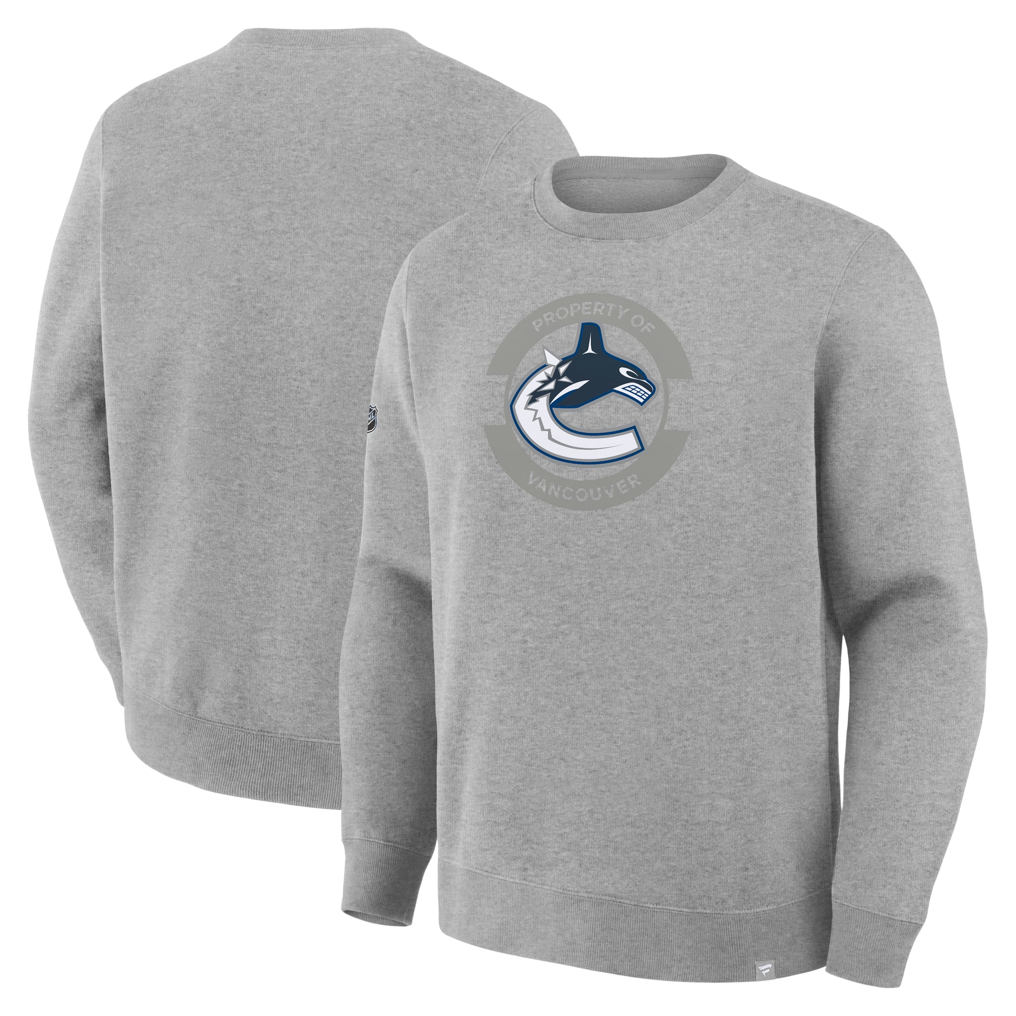Sweat-shirt authentique professionnel des Canucks de Vancouver, en acier Fanatics, pour homme.