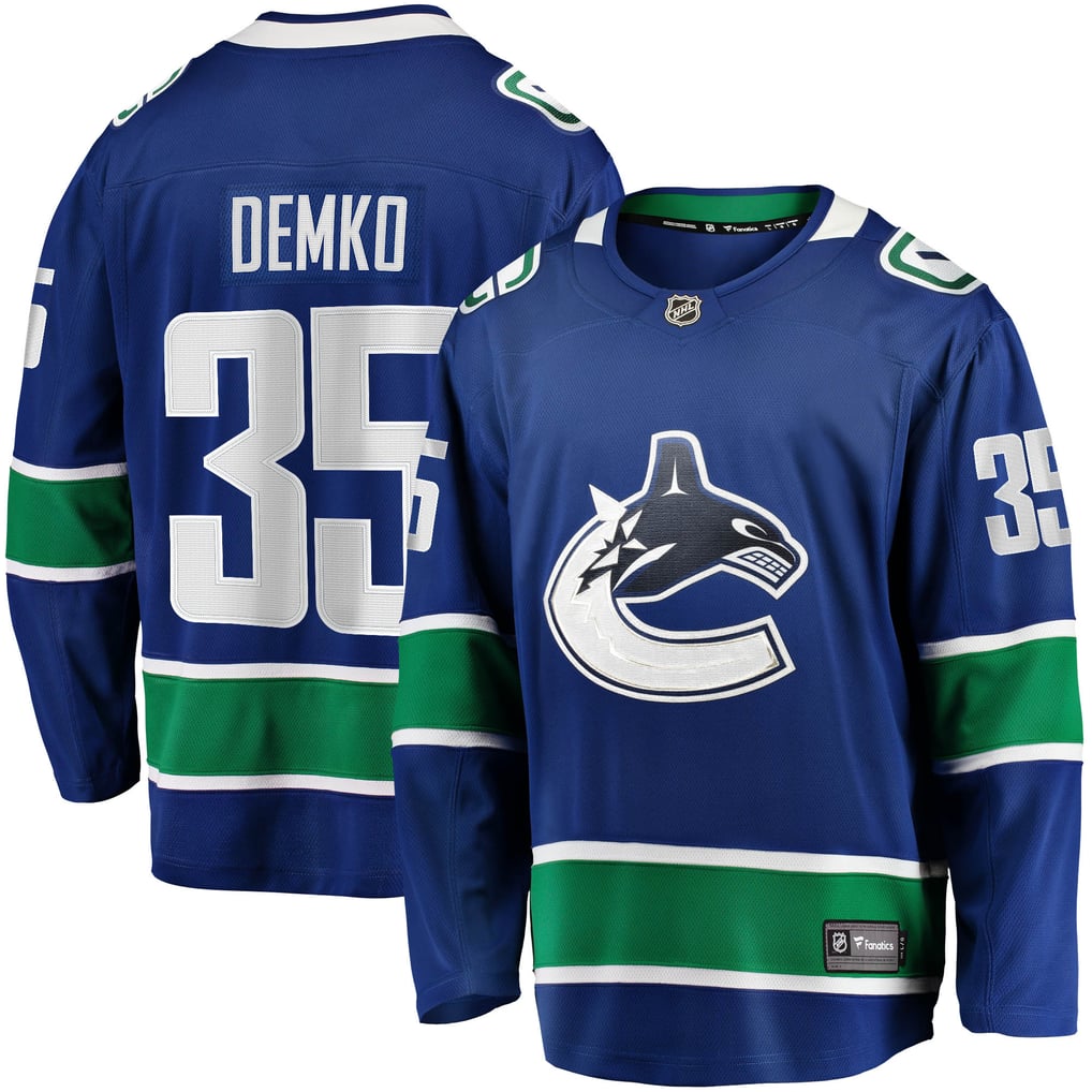 Men's Vancouver Canucks Thatcher Demko Fanatics Blue Home Breakaway - Player Jersey