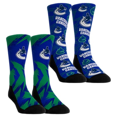  Vancouver Canucks Rock Em Unisex Game Day Two-Pack Crew Socks - Blue
