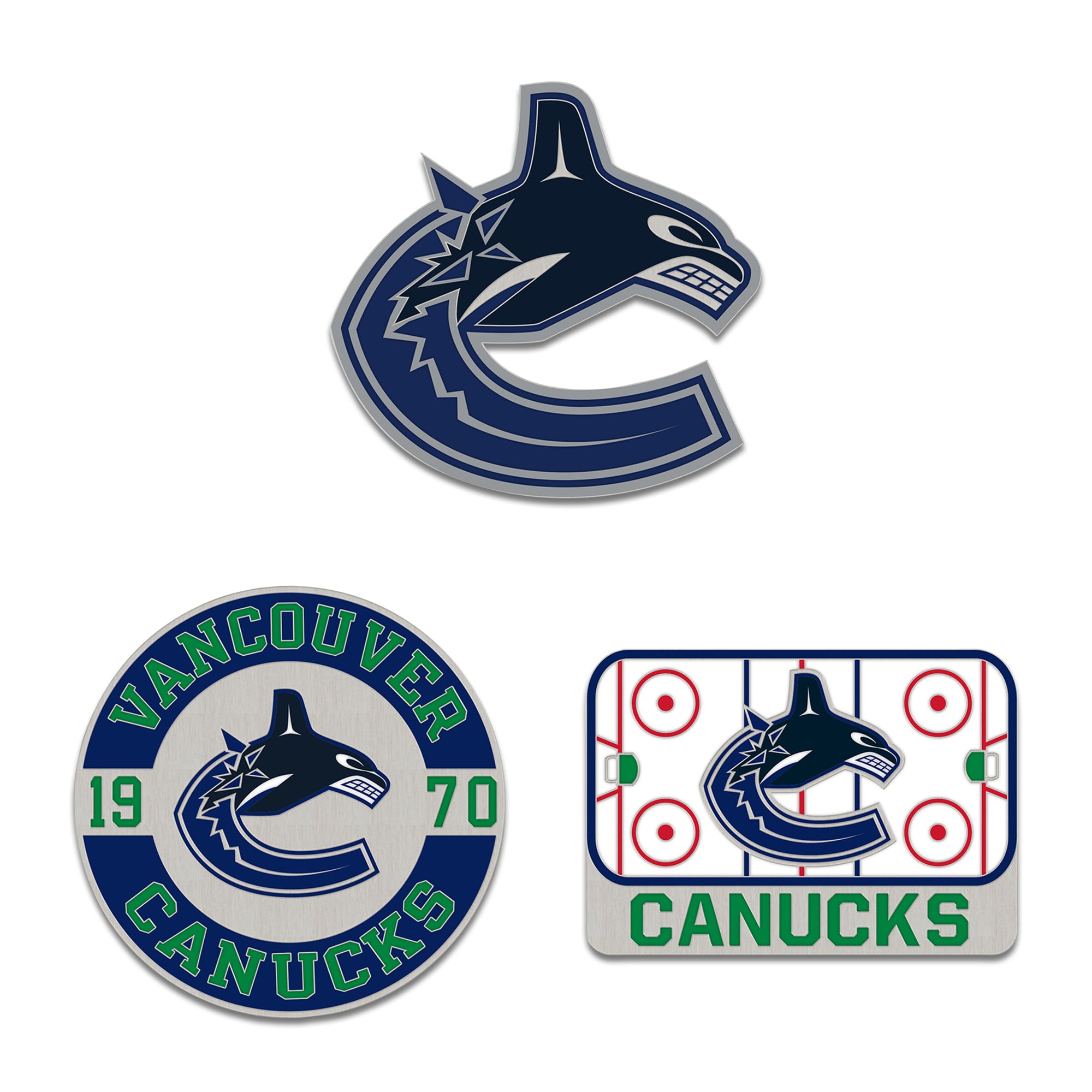 Ensemble de trois pin de collection WinCraft Vancouver Canucks