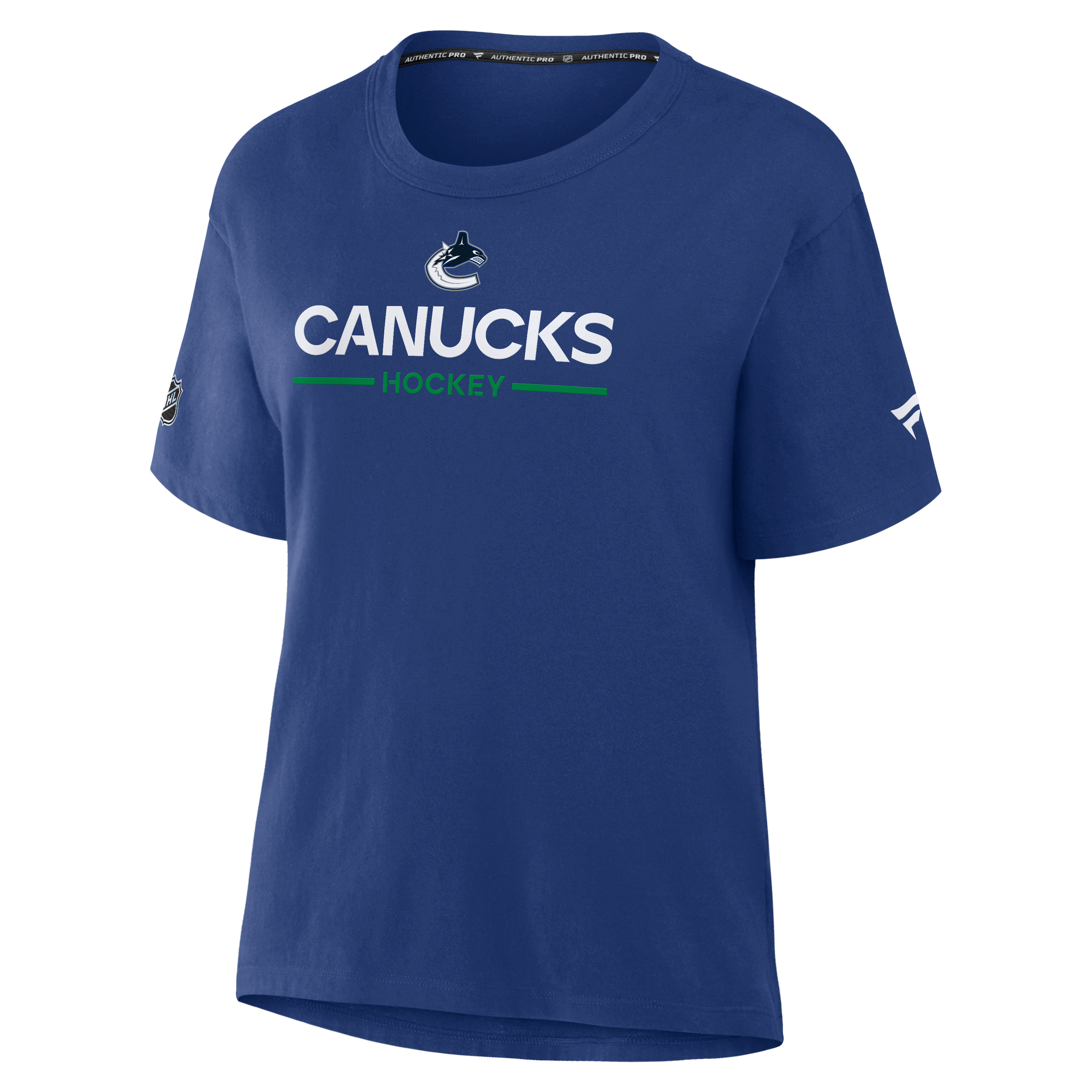 T-shirt bleu authentique pour femme Fanatics des Vancouver Canucks